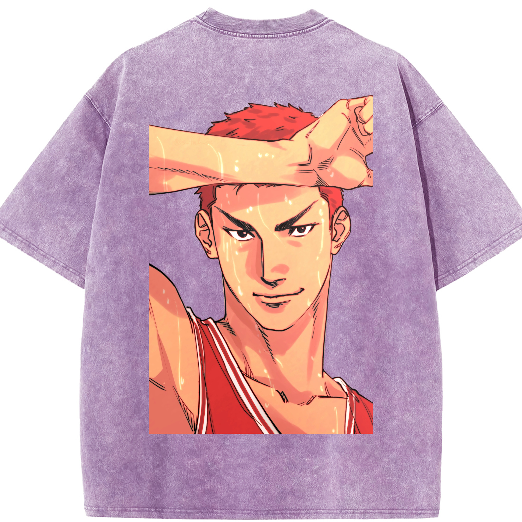 （画像用） SLAM DUNK／スラムダンク 綿100% ヴィンテージ風 半袖Tシャツ（背面プリント）