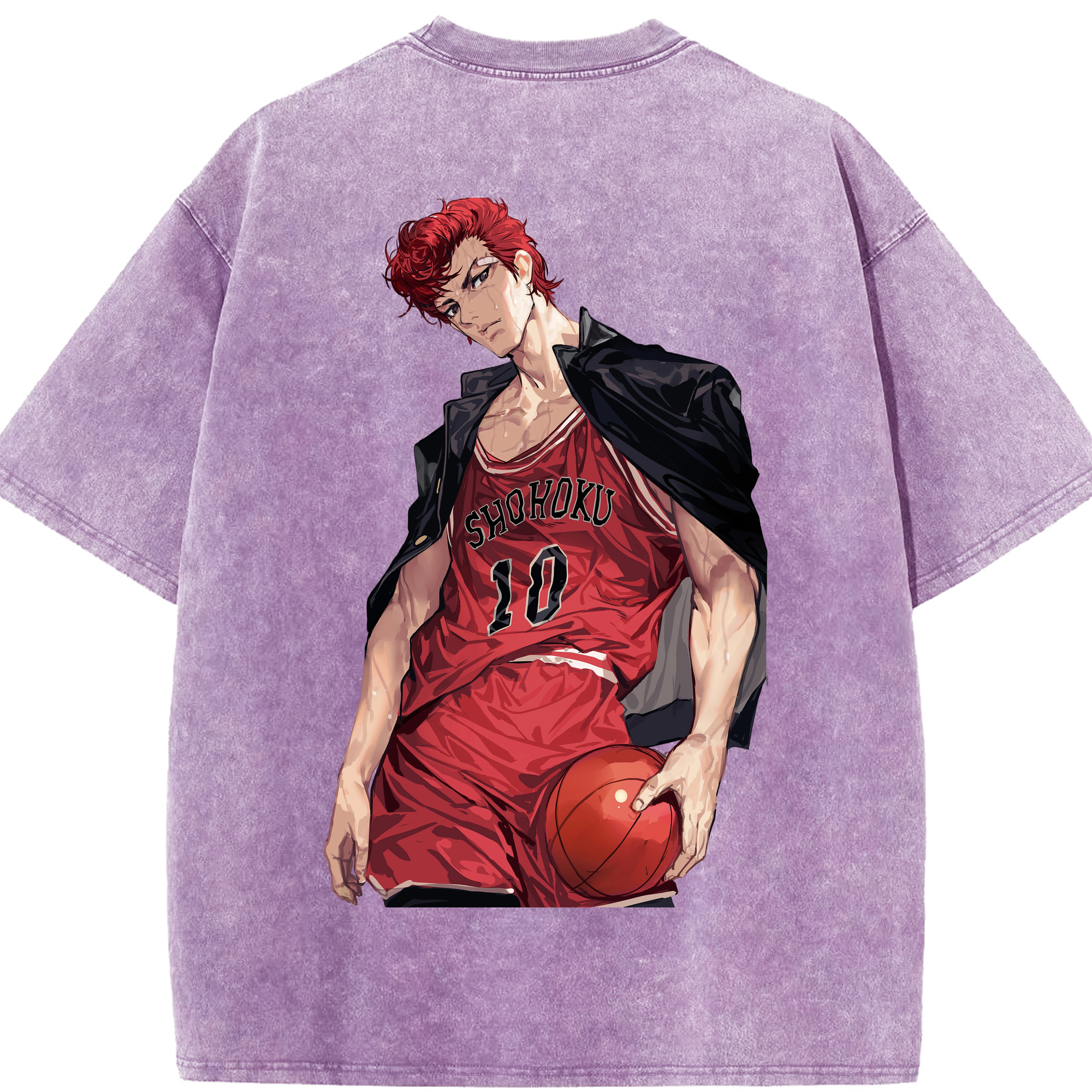 （画像用） SLAM DUNK／スラムダンク 綿100% ヴィンテージ風 半袖Tシャツ（背面プリント）