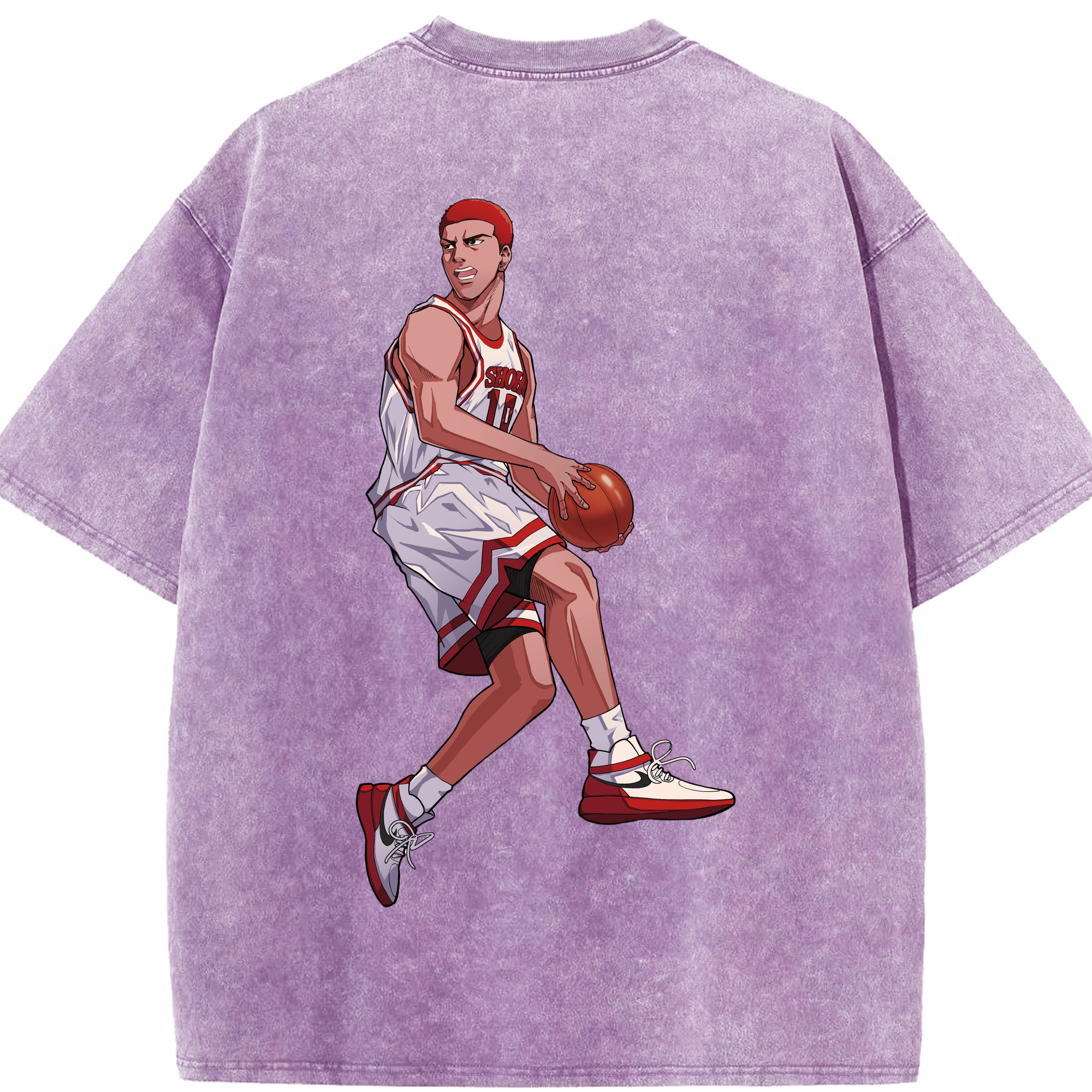 （画像用） SLAM DUNK／スラムダンク 綿100% ヴィンテージ風 半袖Tシャツ（背面プリント）