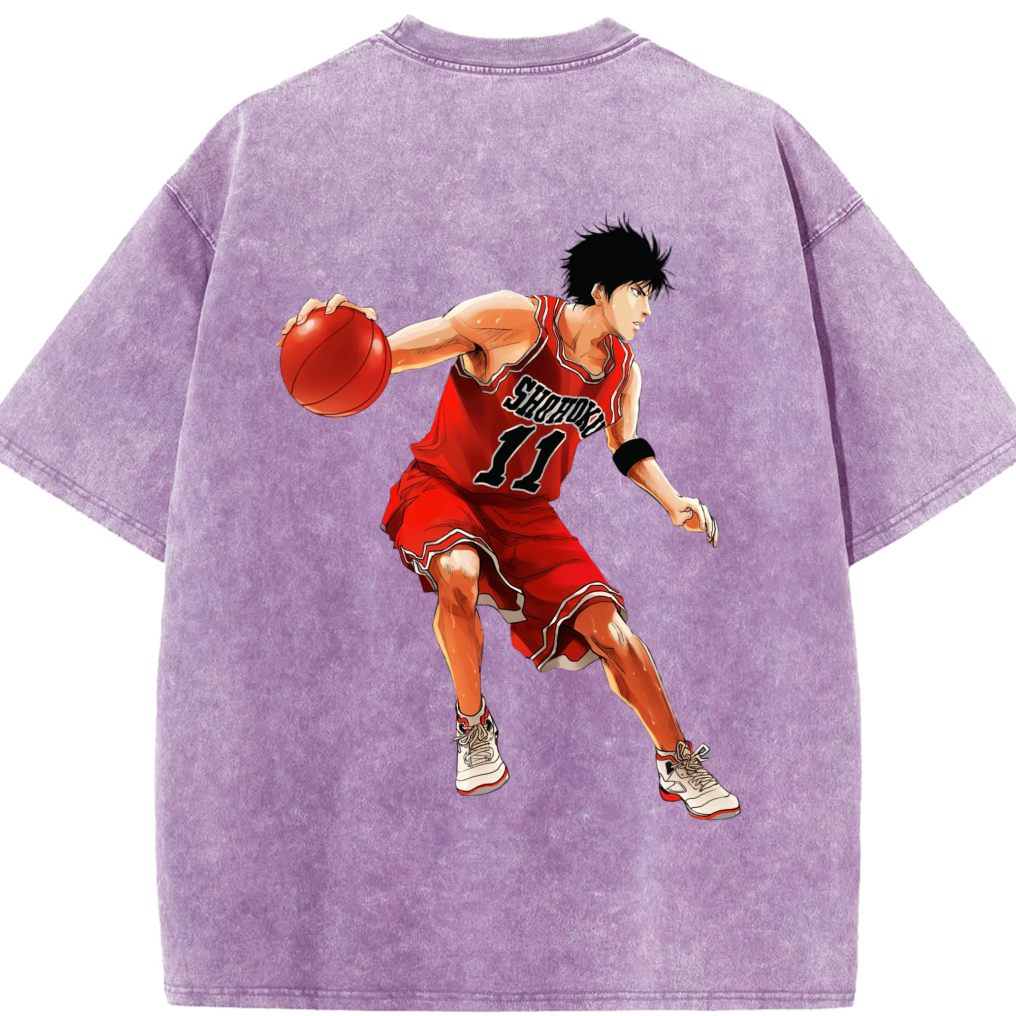 （画像用） SLAM DUNK／スラムダンク 綿100% ヴィンテージ風 半袖Tシャツ（背面プリント）