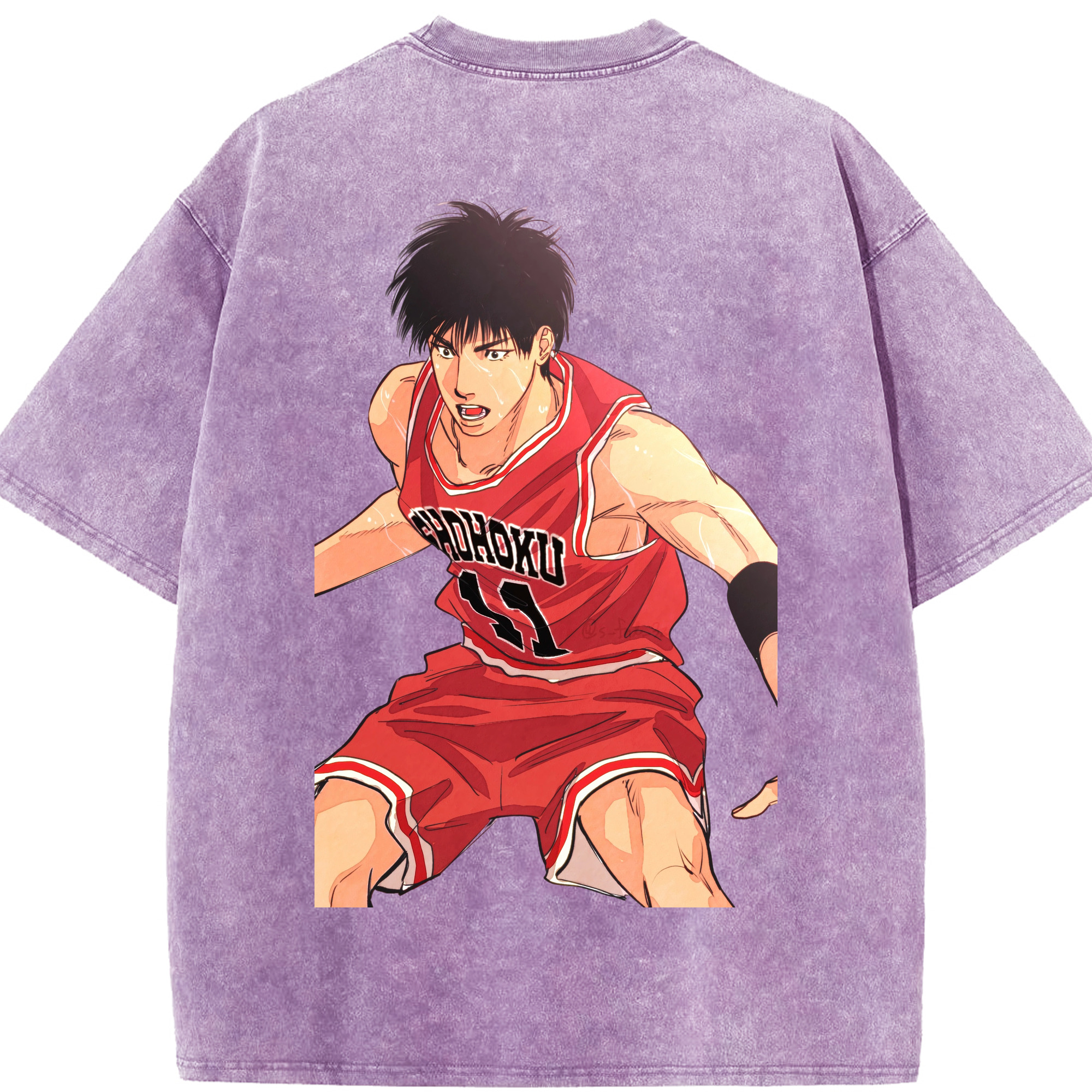 （画像用） SLAM DUNK／スラムダンク 綿100% ヴィンテージ風 半袖Tシャツ（背面プリント）