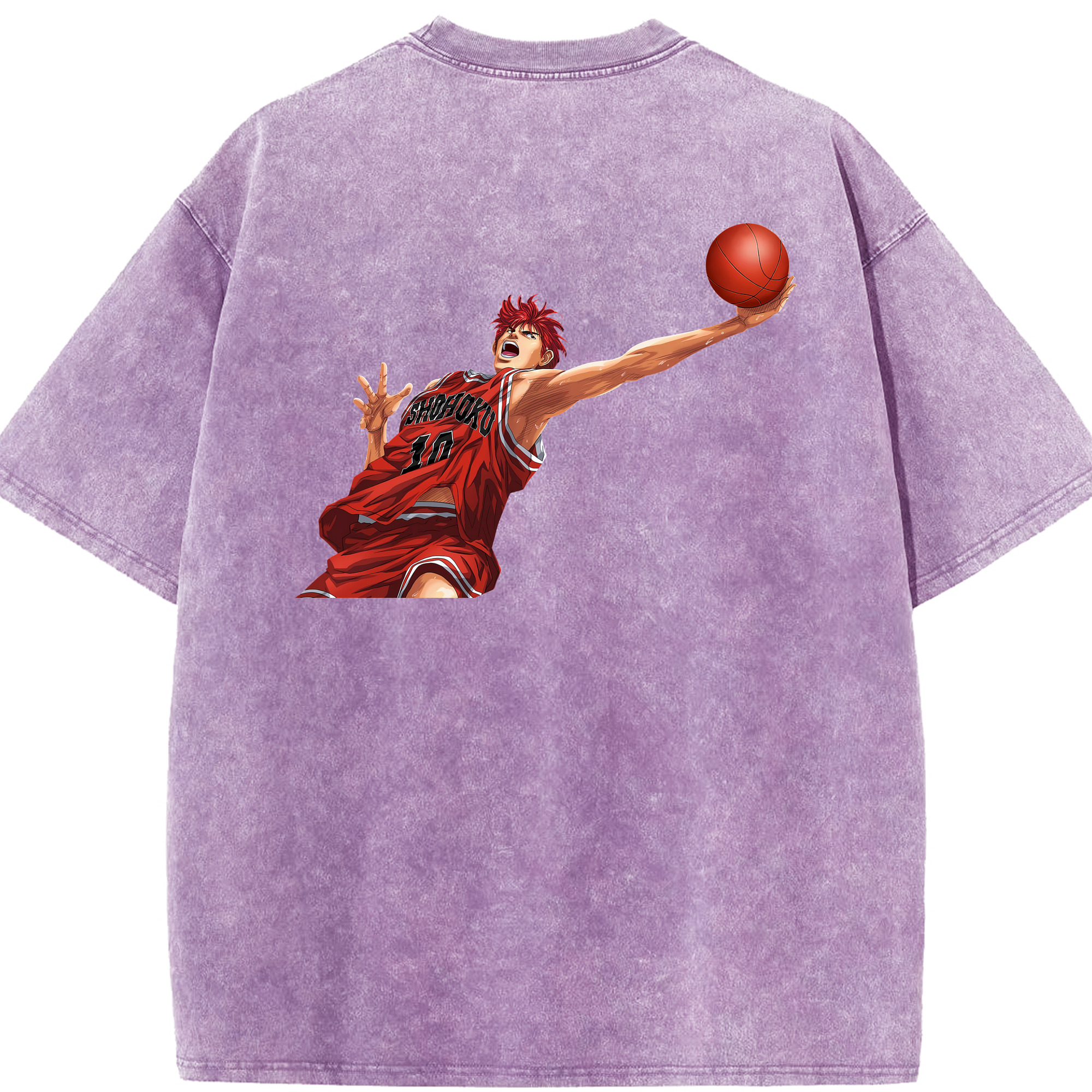 （画像用） SLAM DUNK／スラムダンク 綿100% ヴィンテージ風 半袖Tシャツ（背面プリント）