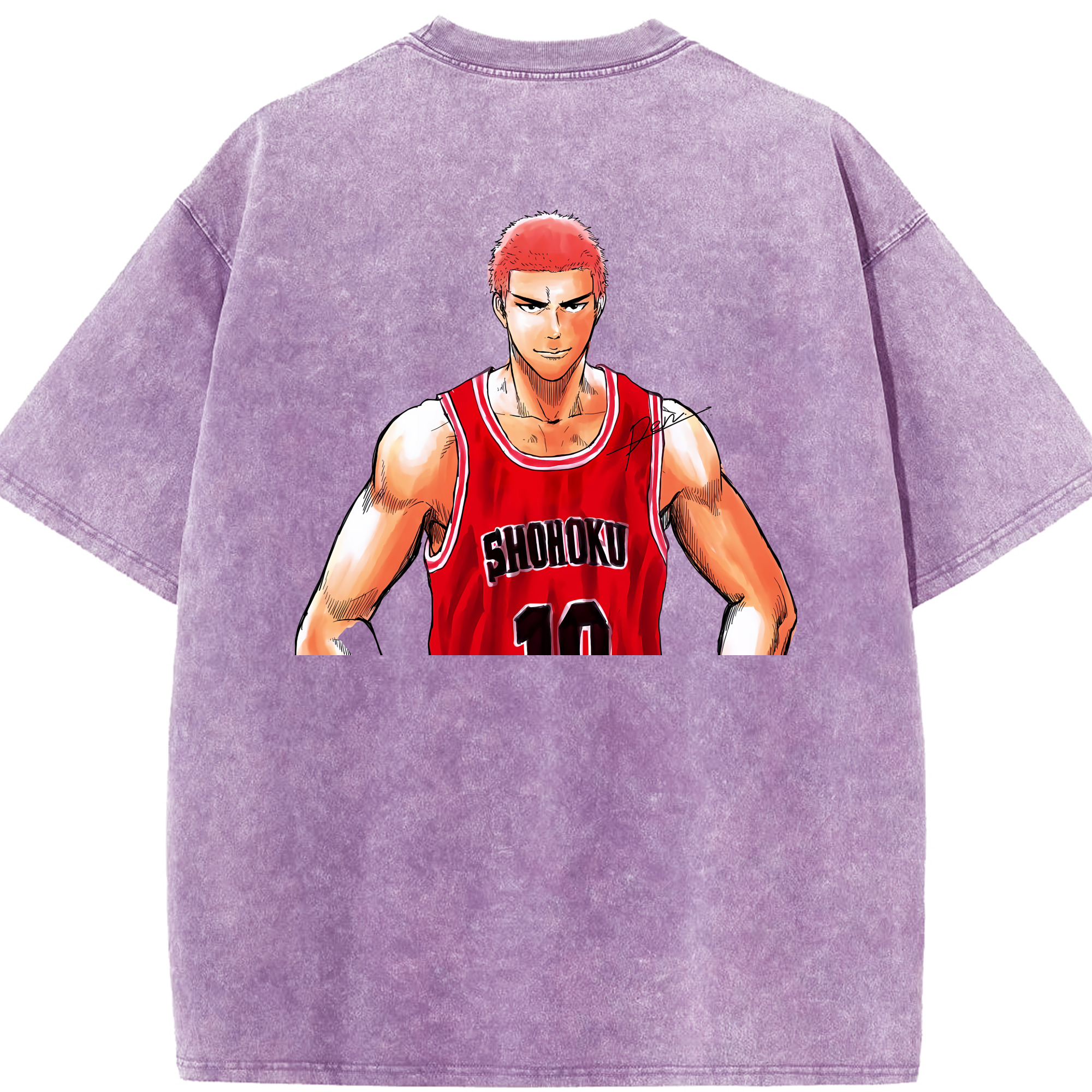 （画像用） SLAM DUNK／スラムダンク 綿100% ヴィンテージ風 半袖Tシャツ（背面プリント）