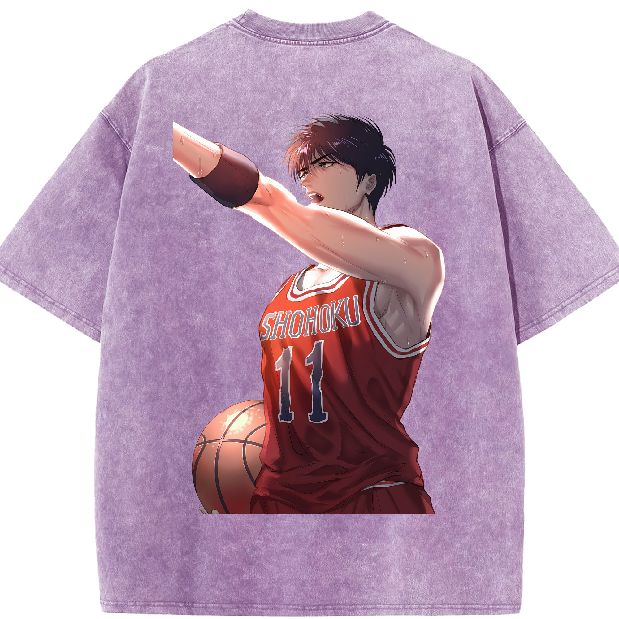 （画像用） SLAM DUNK／スラムダンク 綿100% ヴィンテージ風 半袖Tシャツ（背面プリント）