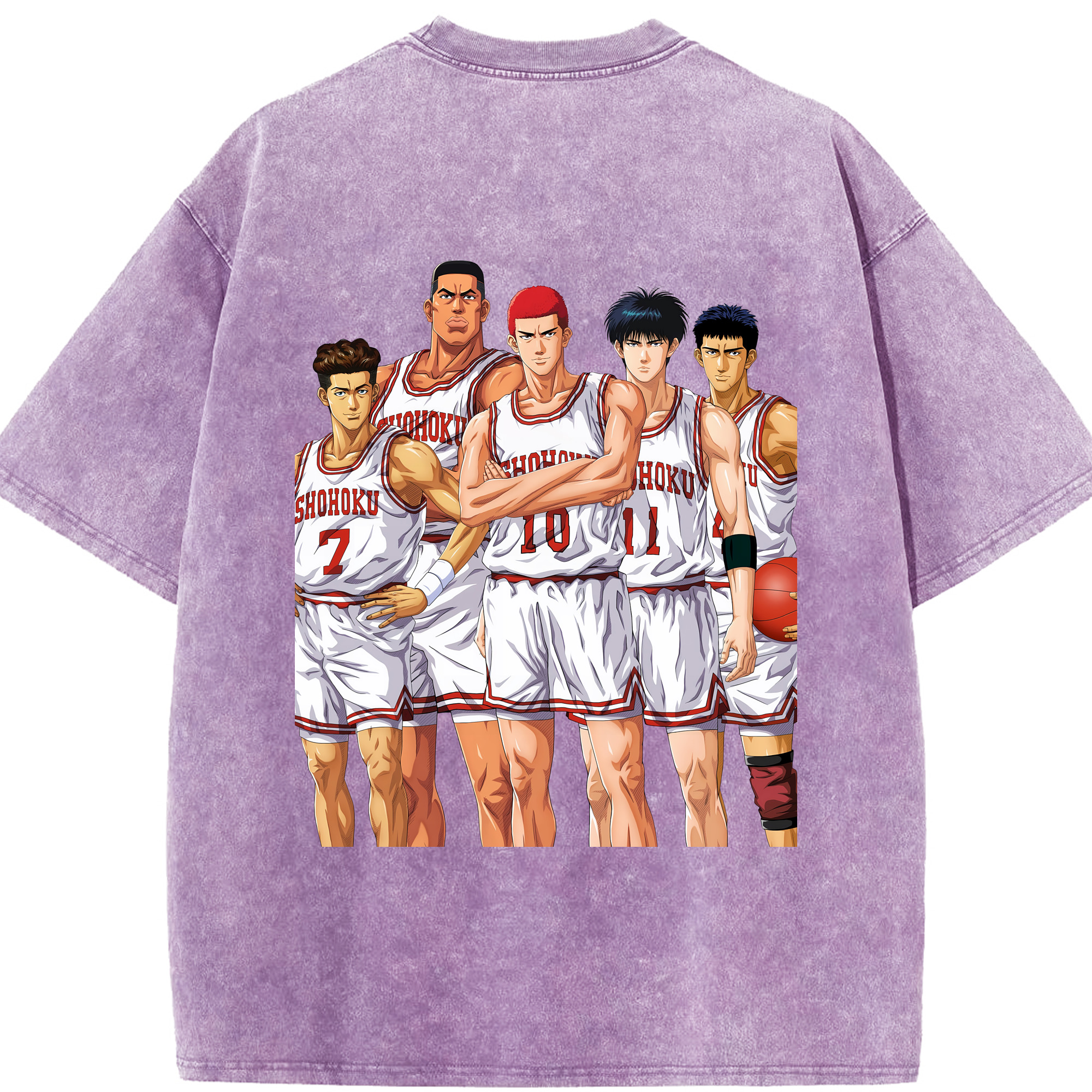 （画像用） SLAM DUNK／スラムダンク 綿100% ヴィンテージ風 半袖Tシャツ（背面プリント）