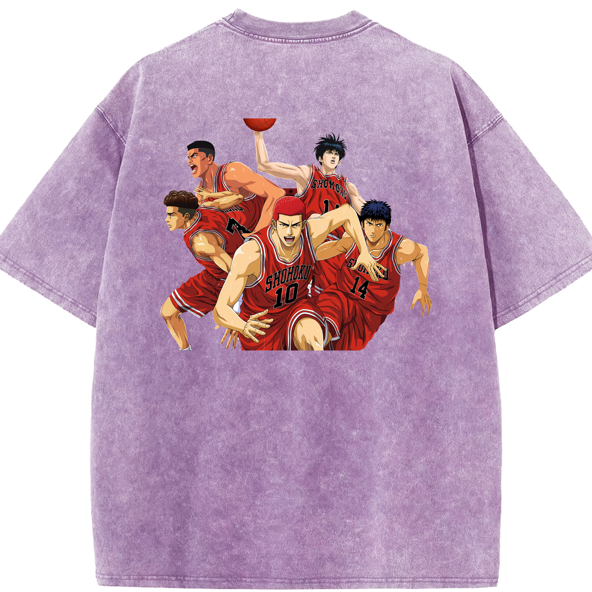 （画像用） SLAM DUNK／スラムダンク 綿100% ヴィンテージ風 半袖Tシャツ（背面プリント）