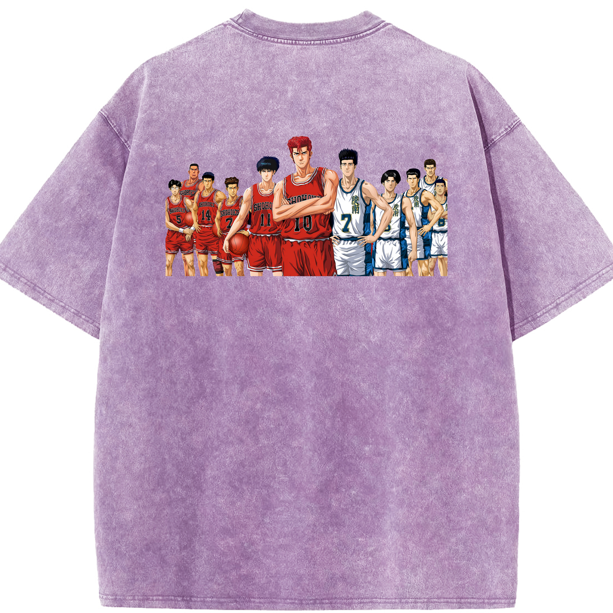 （画像用） SLAM DUNK／スラムダンク 綿100% ヴィンテージ風 半袖Tシャツ（背面プリント）