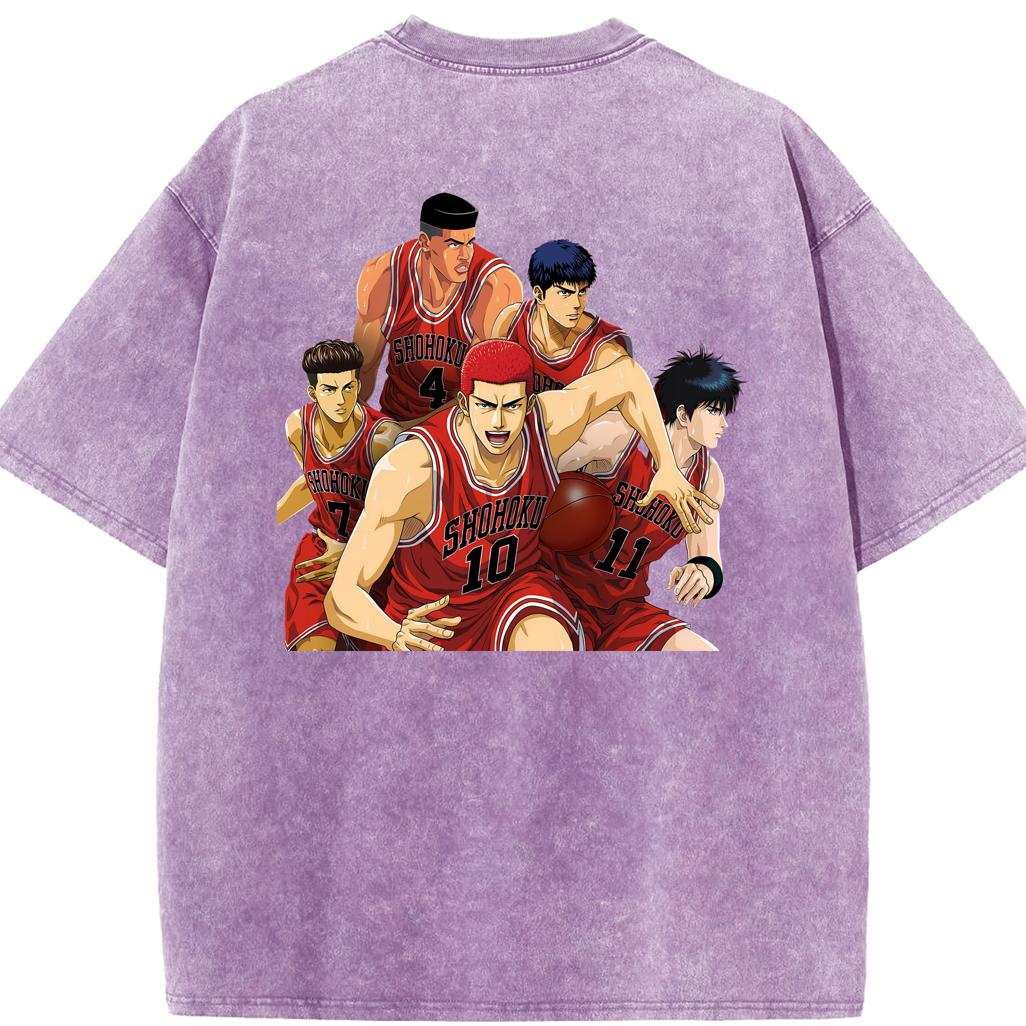 （画像用） SLAM DUNK／スラムダンク 綿100% ヴィンテージ風 半袖Tシャツ（背面プリント）