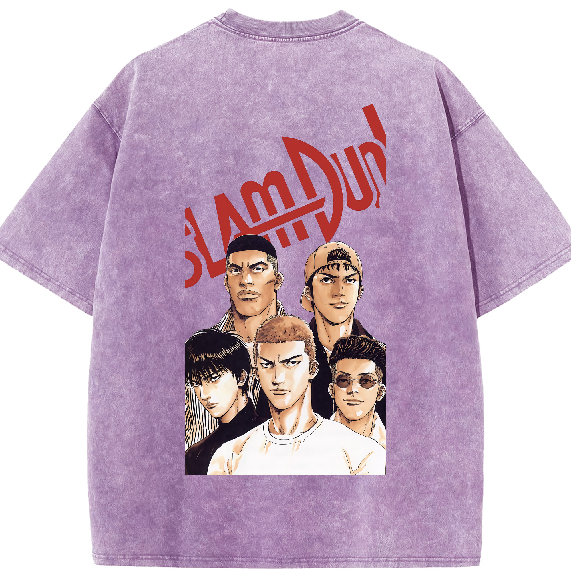 （画像用） SLAM DUNK／スラムダンク 綿100% ヴィンテージ風 半袖Tシャツ（背面プリント）