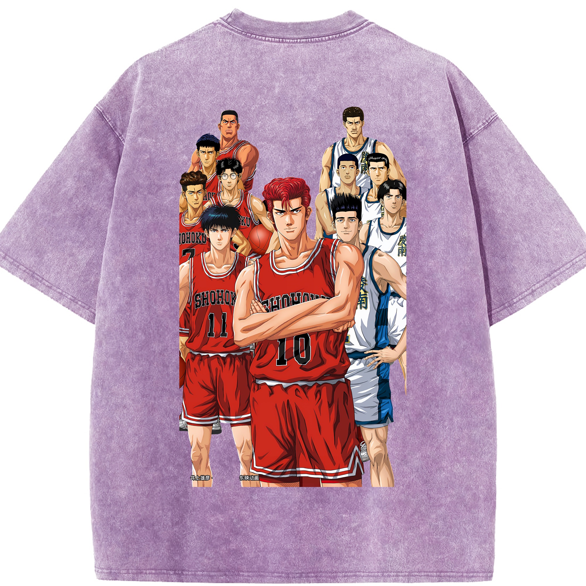 （画像用） SLAM DUNK／スラムダンク 綿100% ヴィンテージ風 半袖Tシャツ（背面プリント）