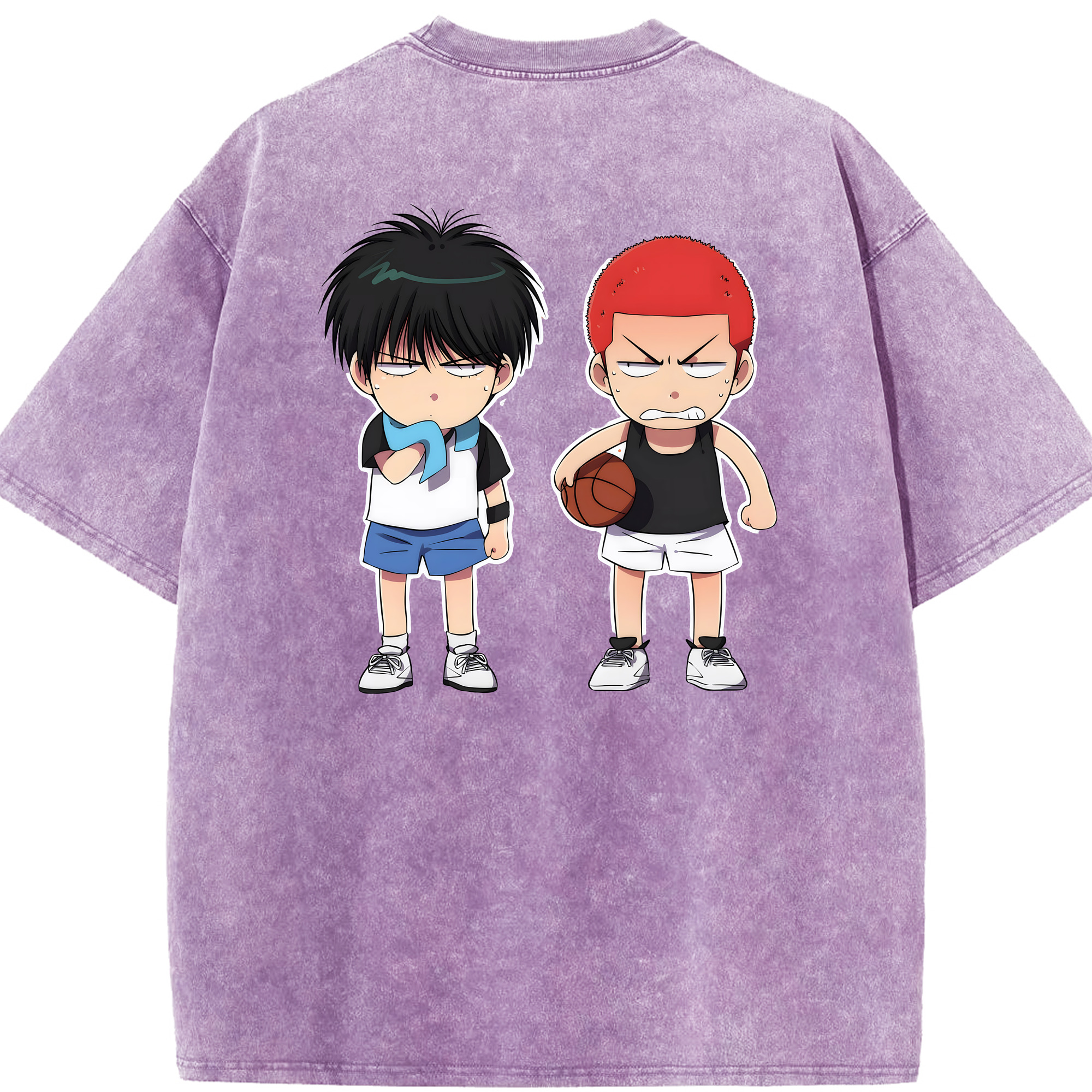 （画像用） SLAM DUNK／スラムダンク 綿100% ヴィンテージ風 半袖Tシャツ（背面プリント）