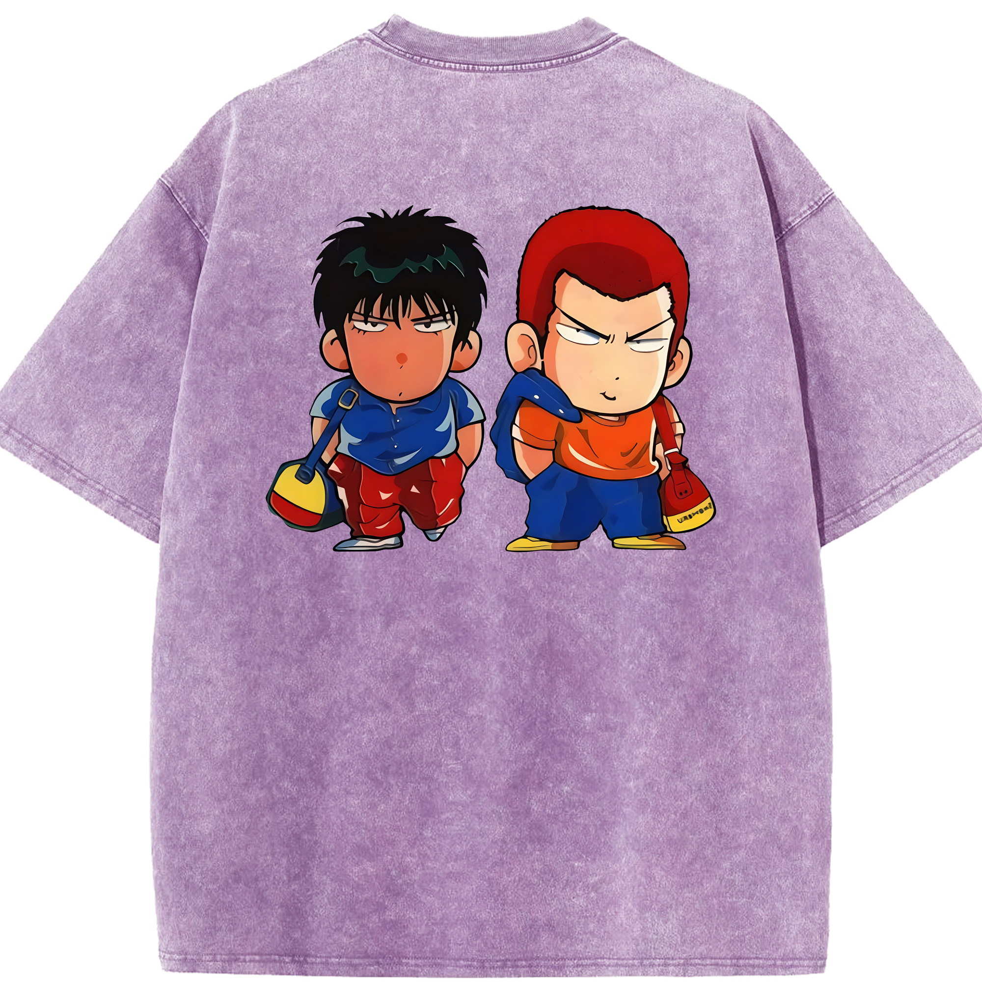 （画像用） SLAM DUNK／スラムダンク 綿100% ヴィンテージ風 半袖Tシャツ（背面プリント）