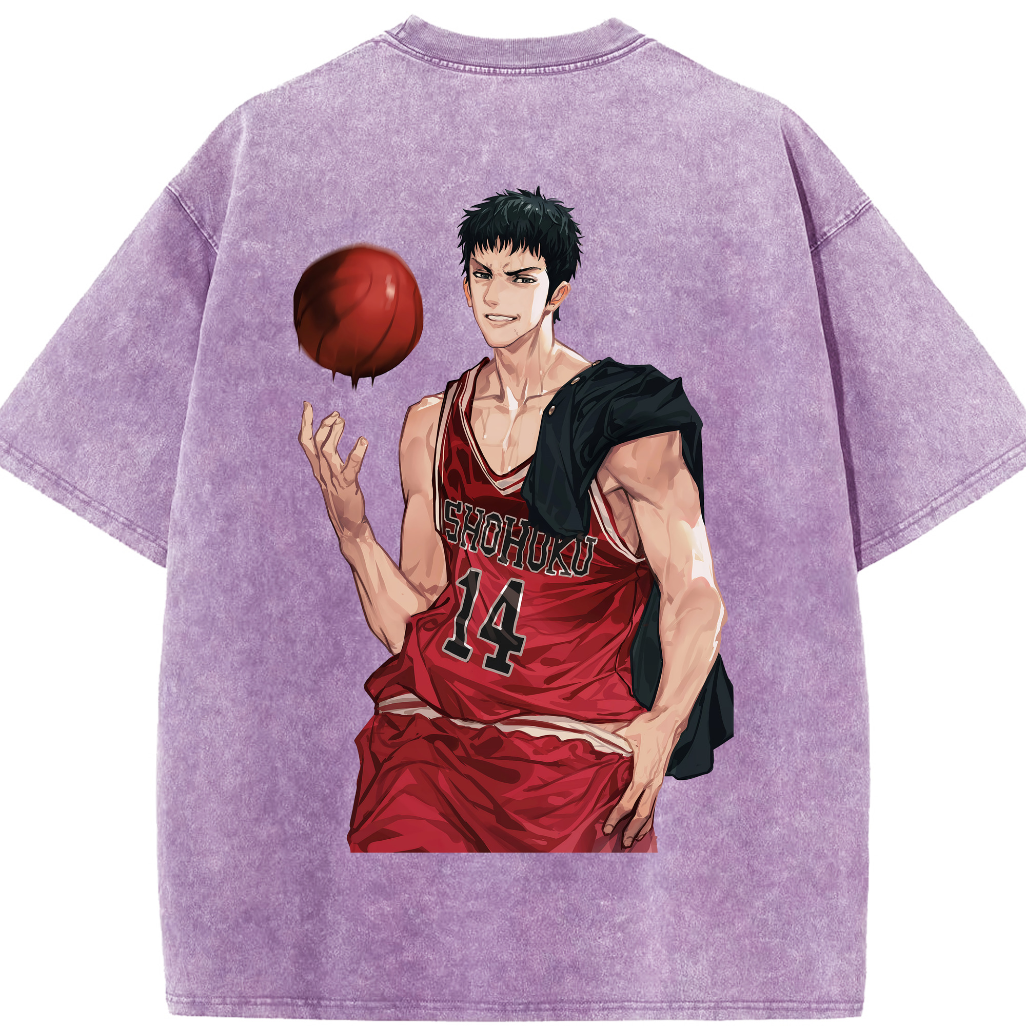 （画像用） SLAM DUNK／スラムダンク 綿100% ヴィンテージ風 半袖Tシャツ（背面プリント）