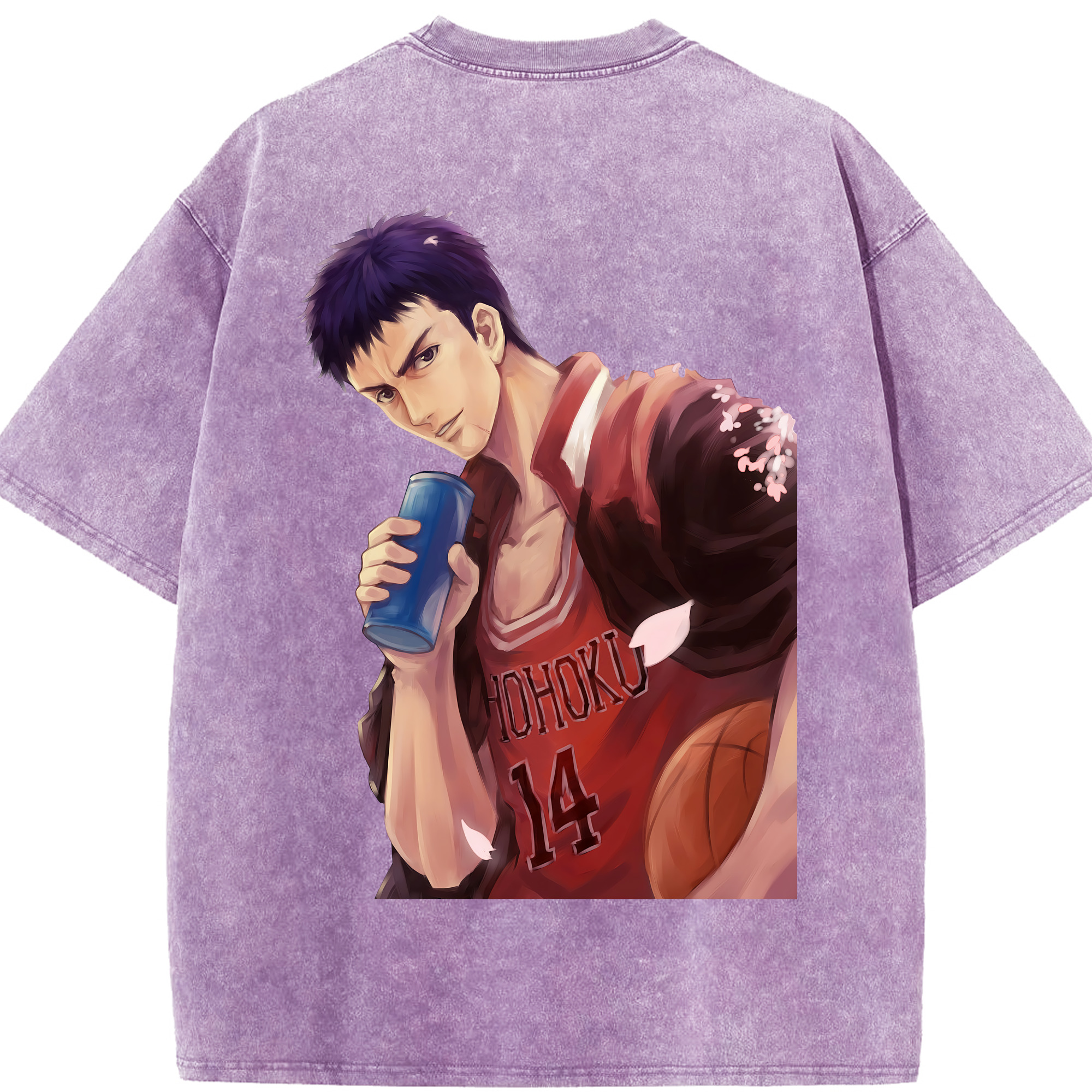 （画像用） SLAM DUNK／スラムダンク 綿100% ヴィンテージ風 半袖Tシャツ（背面プリント）