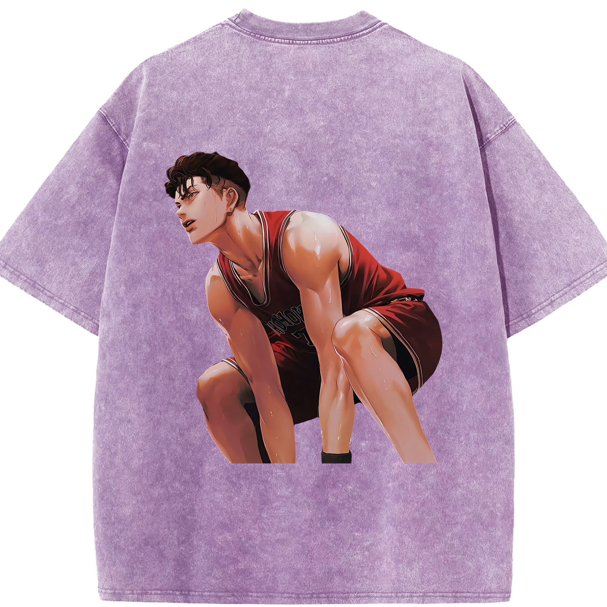 （画像用） SLAM DUNK／スラムダンク 綿100% ヴィンテージ風 半袖Tシャツ（背面プリント）
