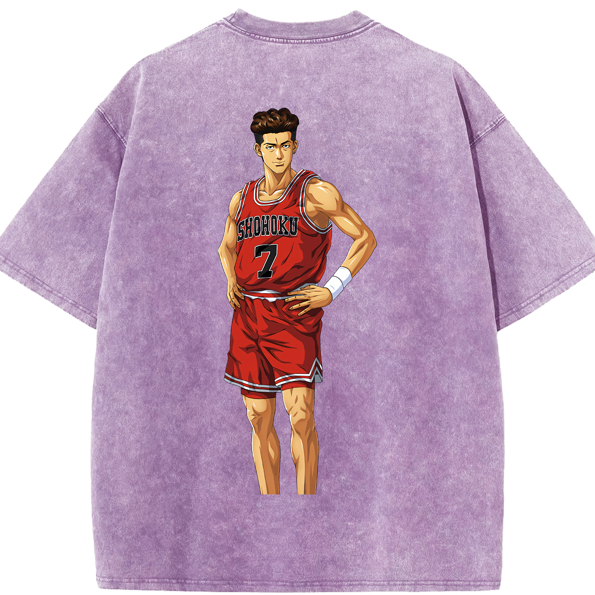 （画像用） SLAM DUNK／スラムダンク 綿100% ヴィンテージ風 半袖Tシャツ（背面プリント）