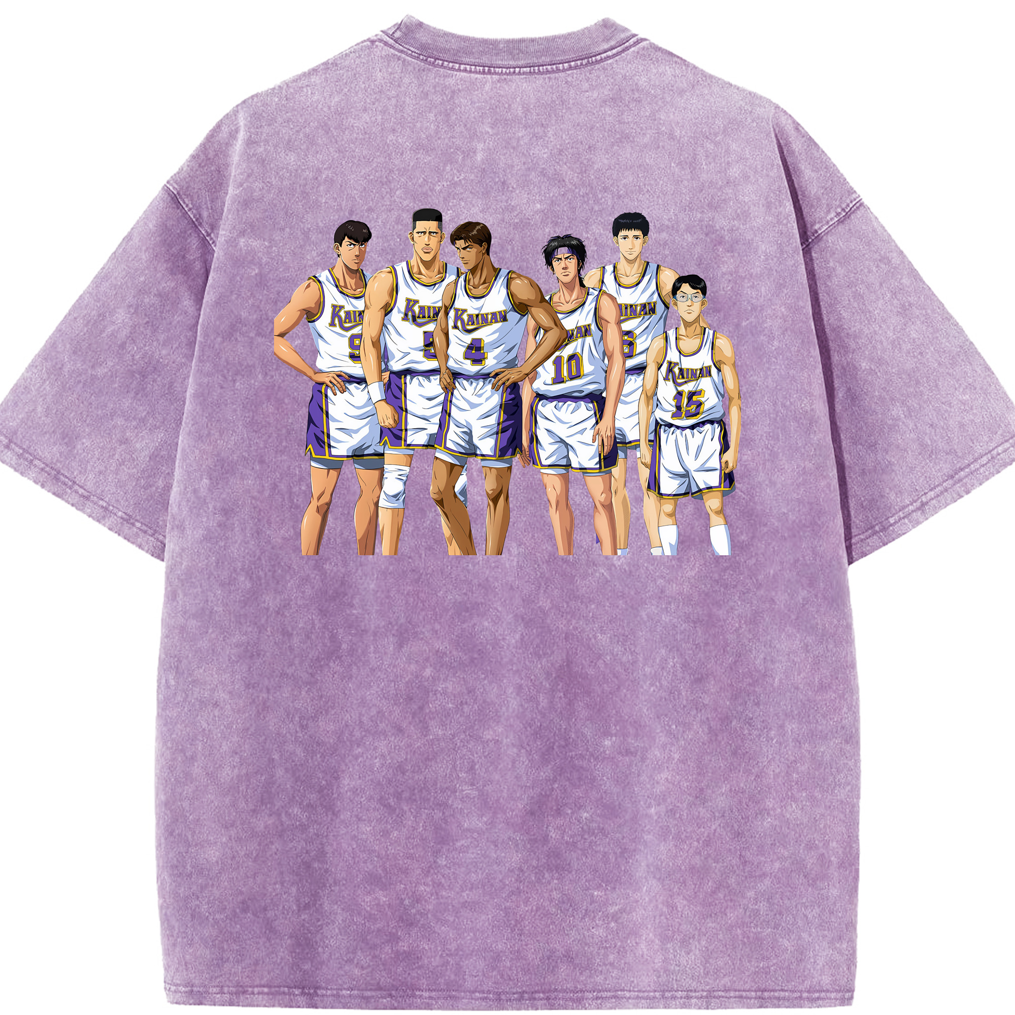 （画像用） SLAM DUNK／スラムダンク 綿100% ヴィンテージ風 半袖Tシャツ（背面プリント）