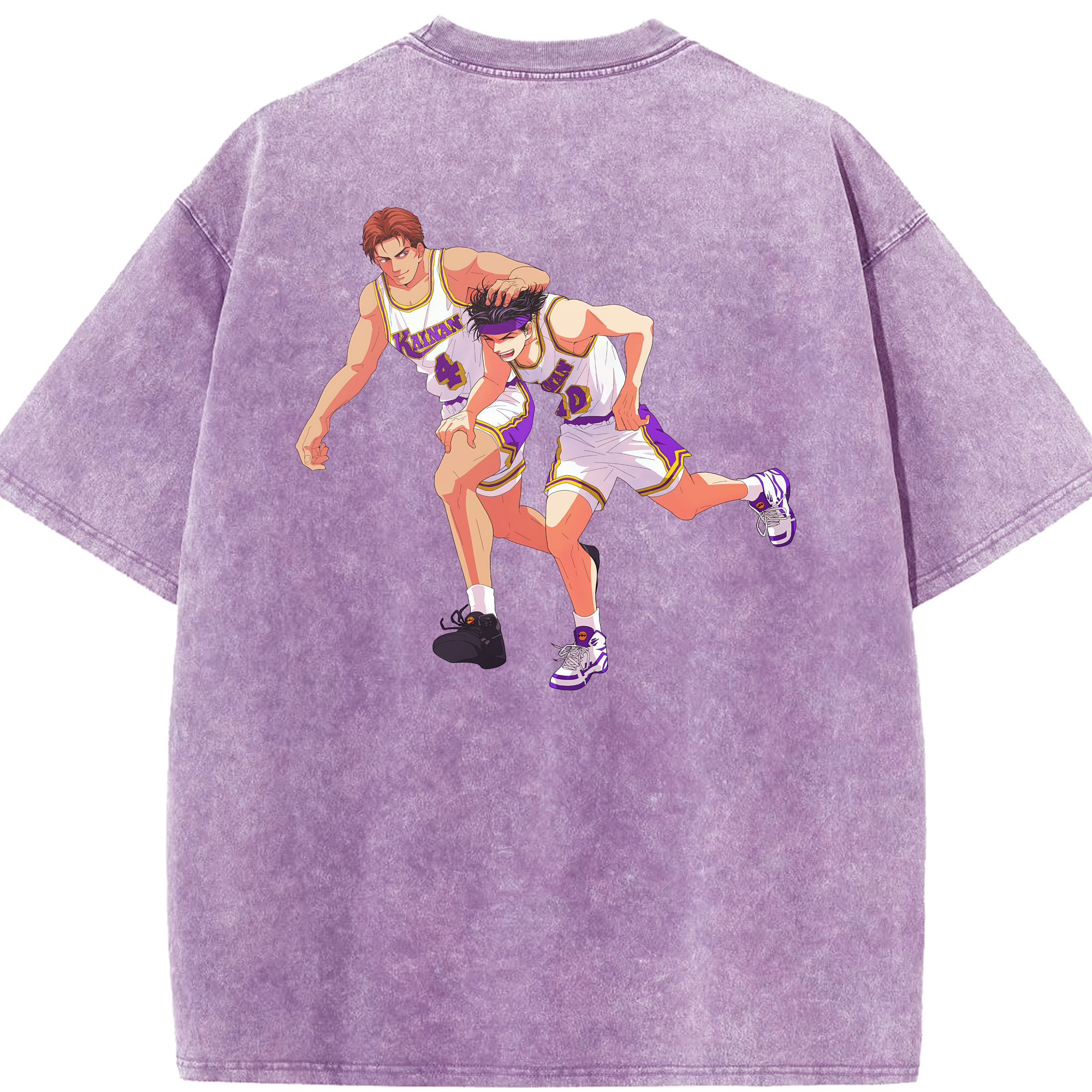 （画像用） SLAM DUNK／スラムダンク 綿100% ヴィンテージ風 半袖Tシャツ（背面プリント）