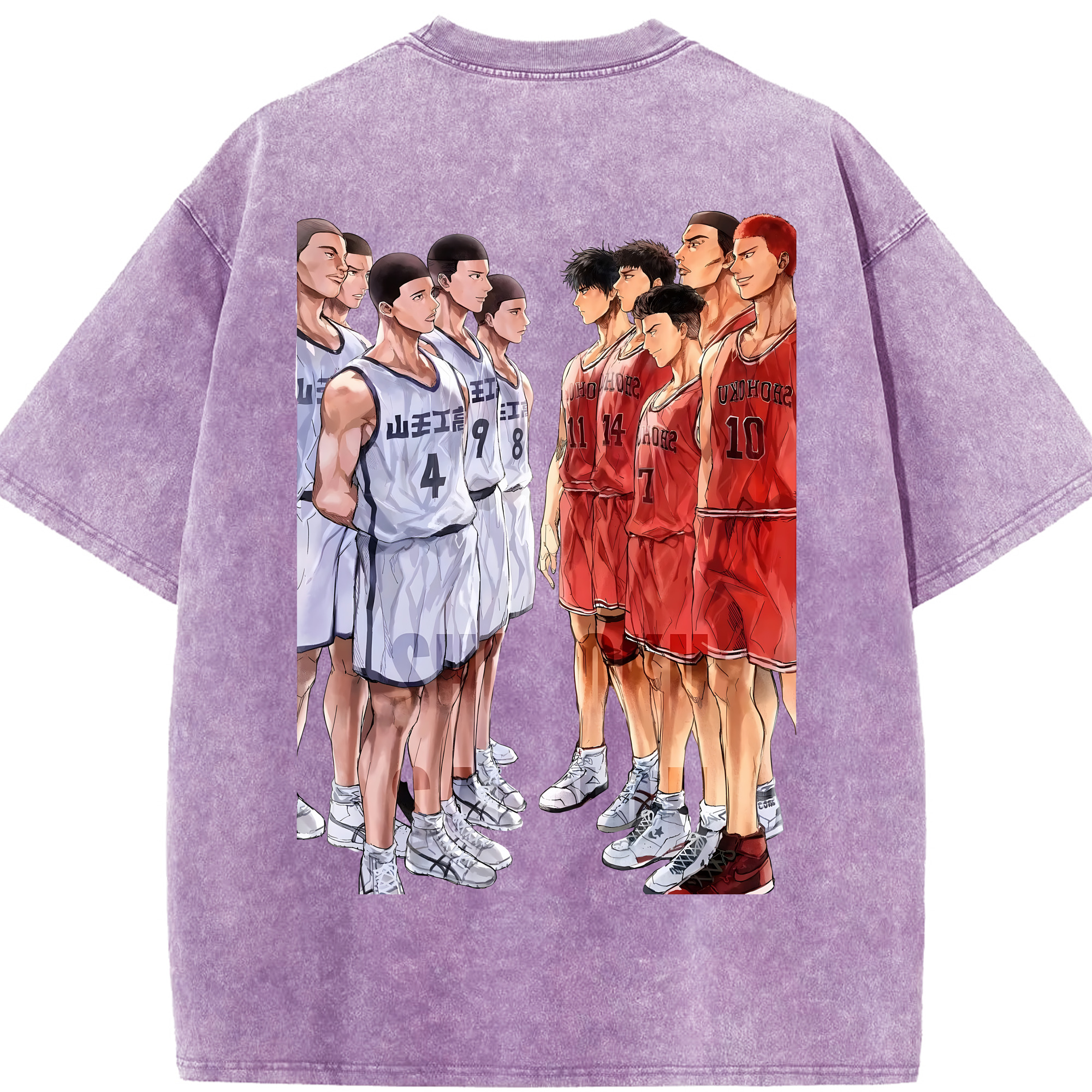 （画像用） SLAM DUNK／スラムダンク 綿100% ヴィンテージ風 半袖Tシャツ（背面プリント）