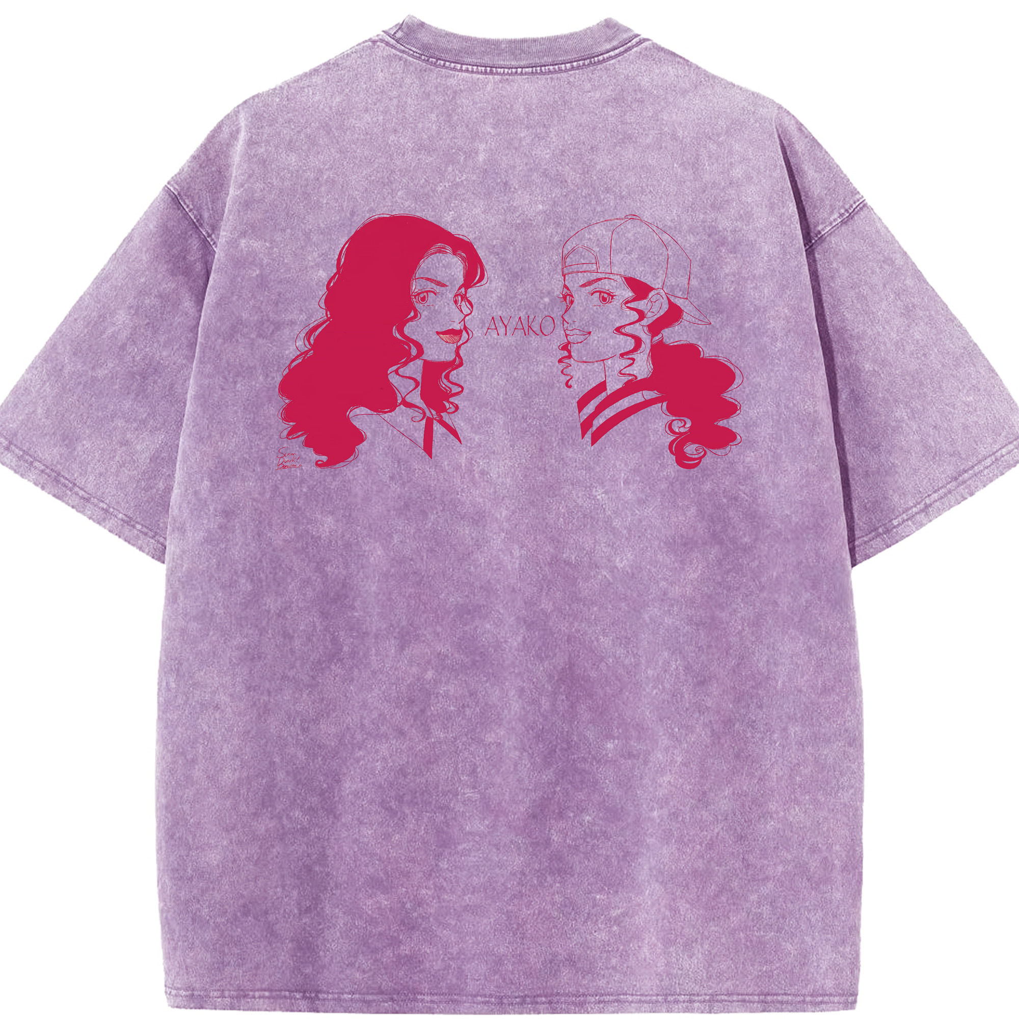 SLAM DUNK／スラムダンク 綿100% ヴィンテージ風 半袖Tシャツ（背面プリント）