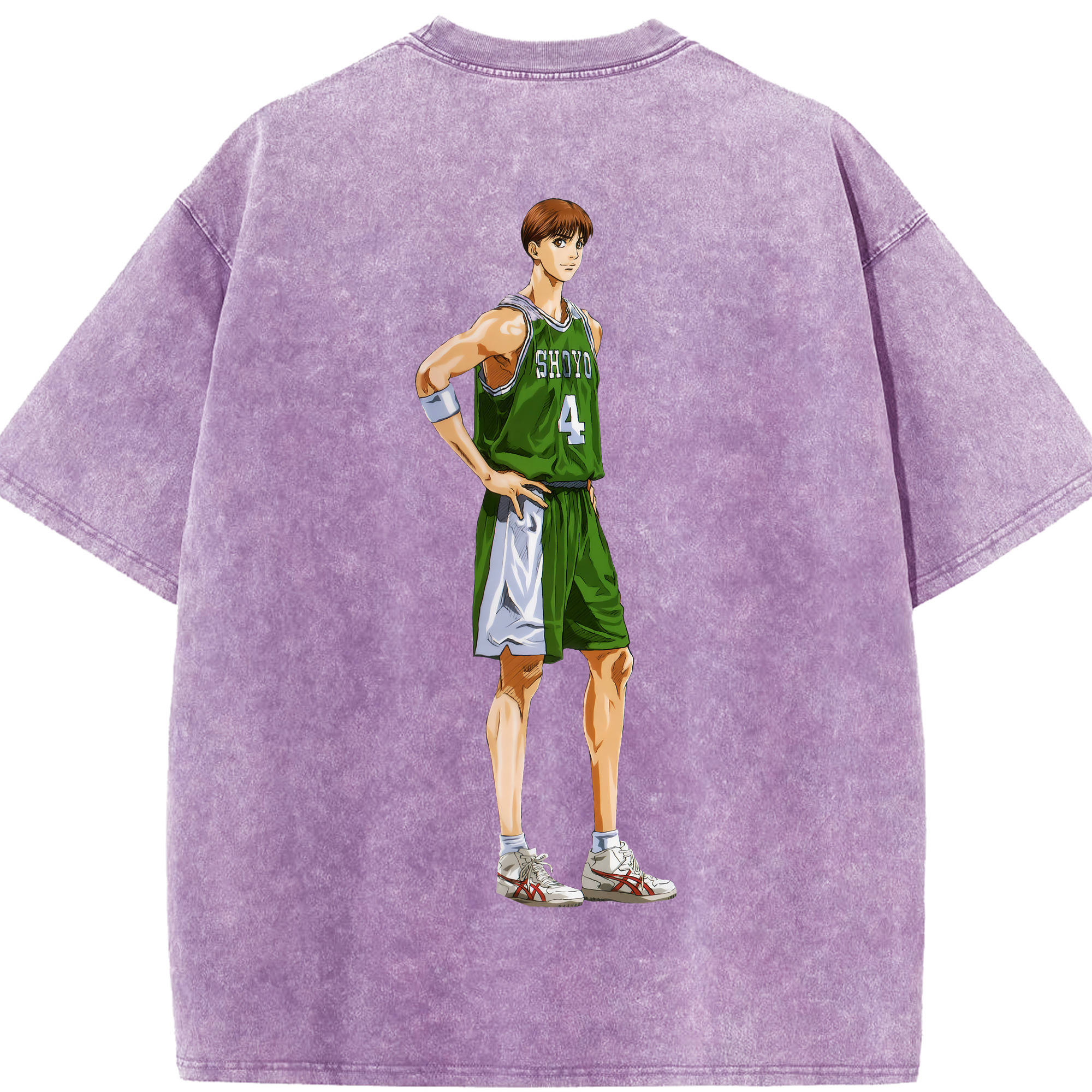 SLAM DUNK／スラムダンク 綿100% ヴィンテージ風 半袖Tシャツ（背面プリント）