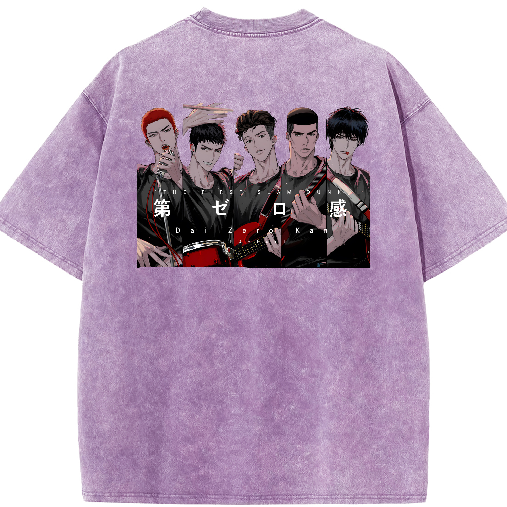 SLAM DUNK／スラムダンク 綿100% ヴィンテージ風 半袖Tシャツ（背面プリント）