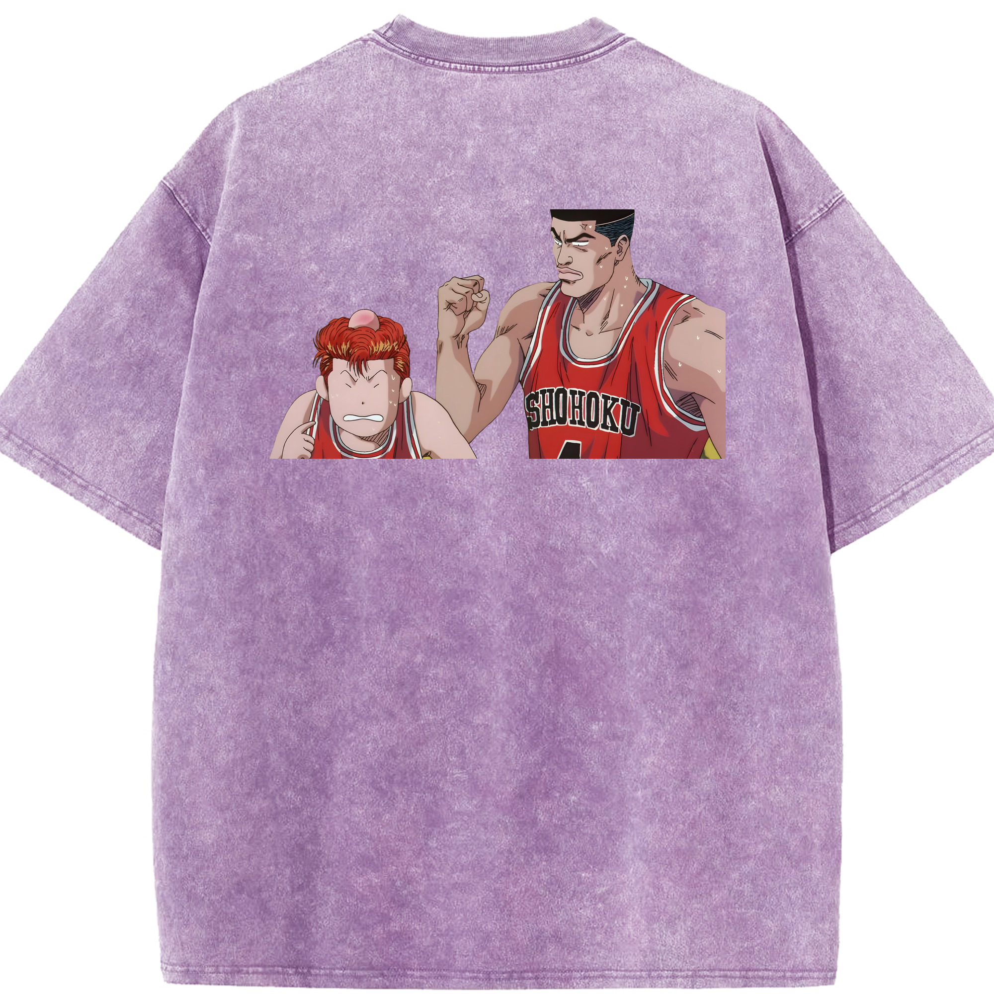 SLAM DUNK／スラムダンク 綿100% ヴィンテージ風 半袖Tシャツ（背面プリント）
