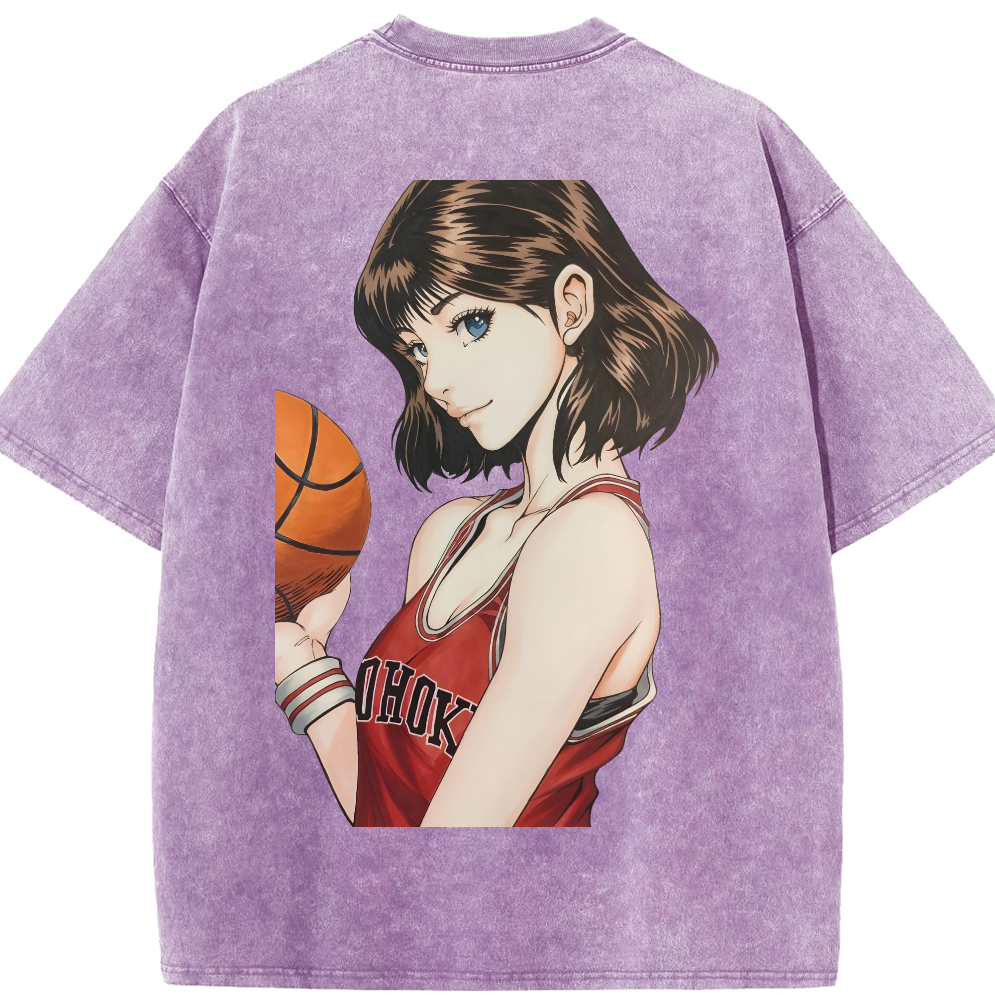 SLAM DUNK／スラムダンク 綿100% ヴィンテージ風 半袖Tシャツ（背面プリント）