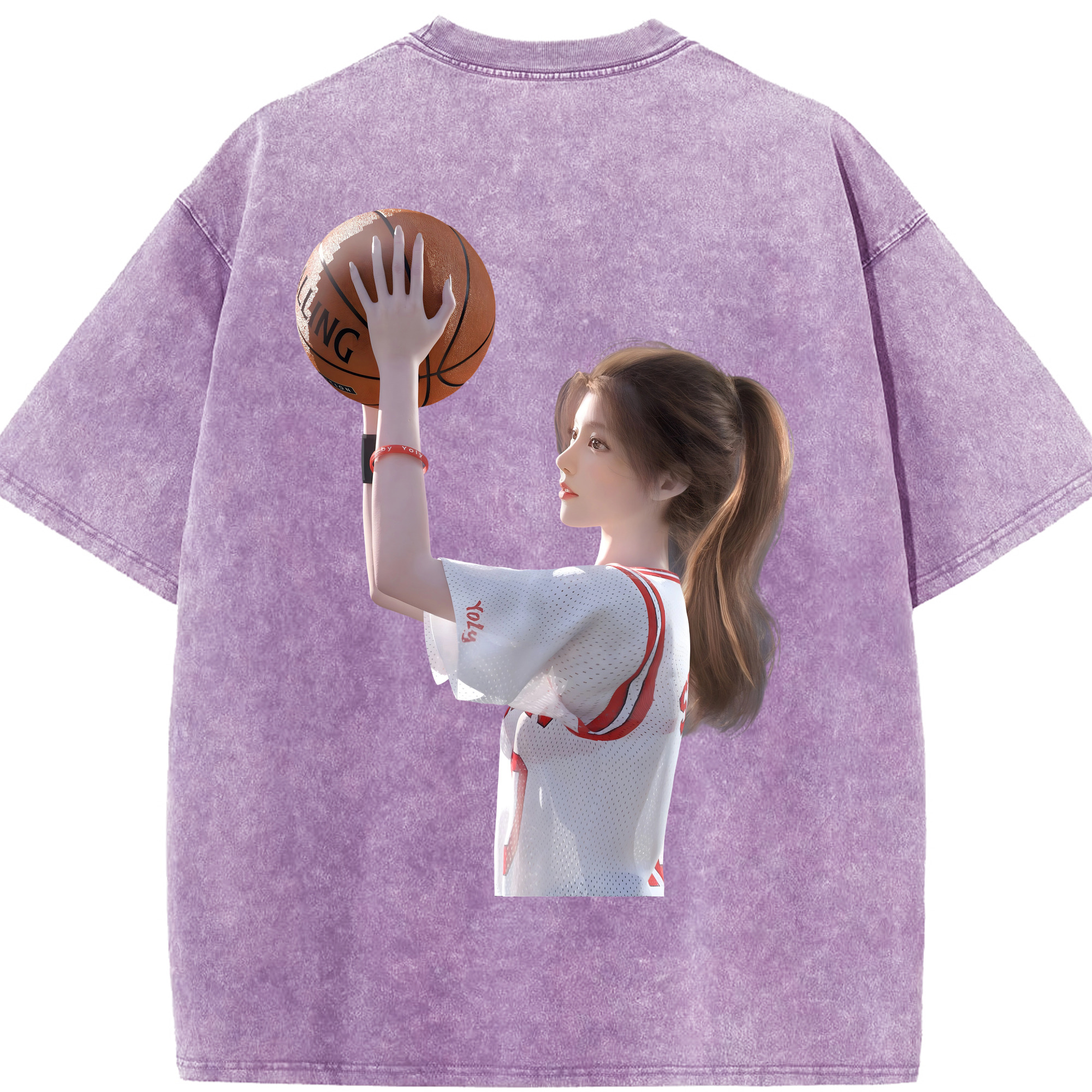 SLAM DUNK／スラムダンク 綿100% ヴィンテージ風 半袖Tシャツ（背面プリント）