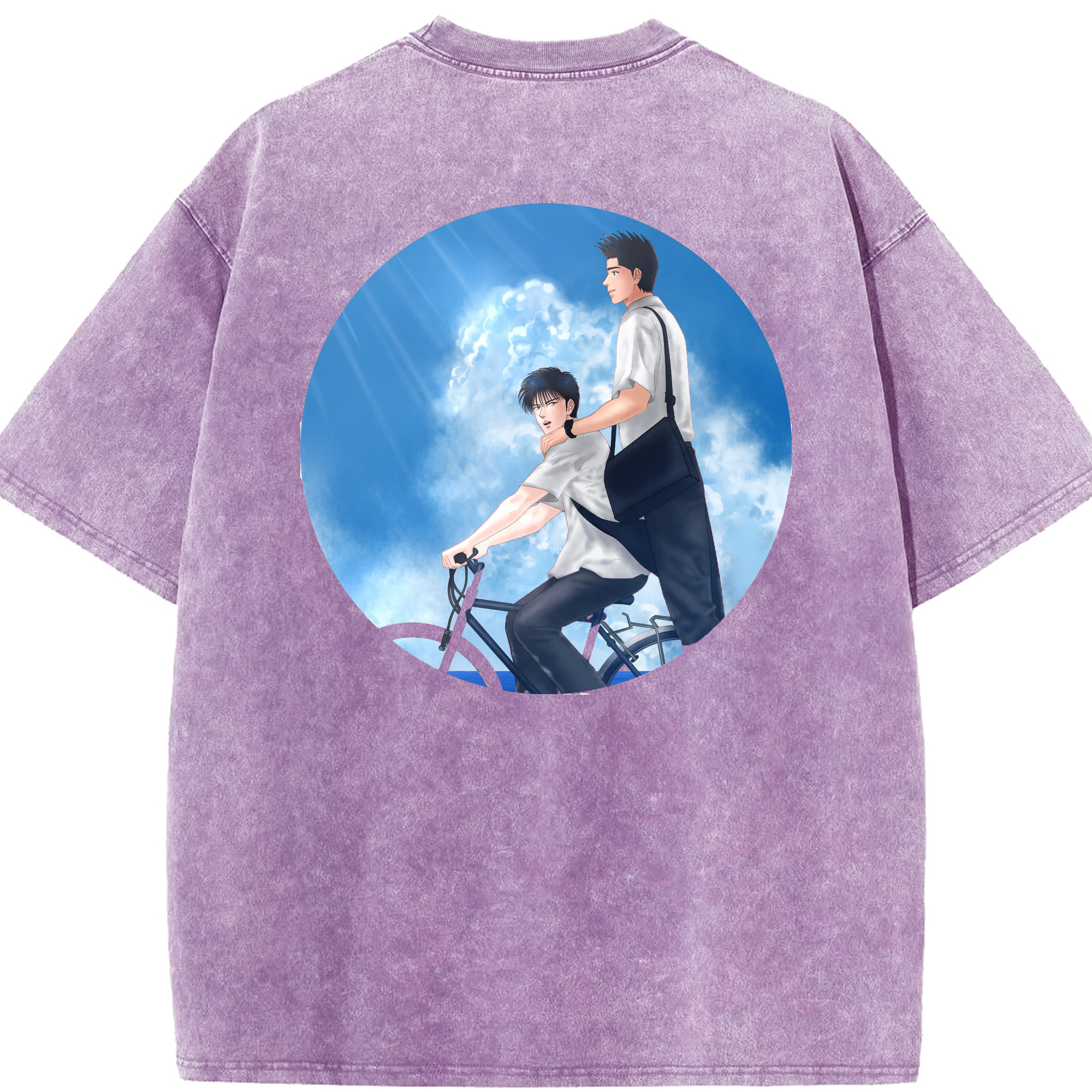 SLAM DUNK／スラムダンク 綿100% ヴィンテージ風 半袖Tシャツ（背面プリント）