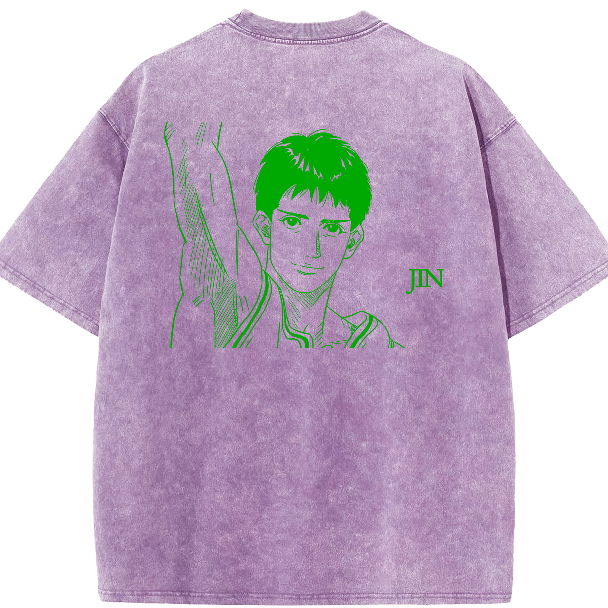 SLAM DUNK／スラムダンク 綿100% ヴィンテージ風 半袖Tシャツ（背面プリント）
