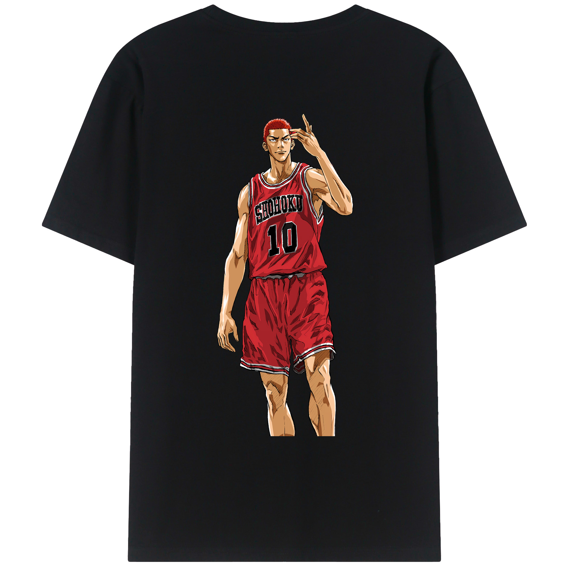 （画像用） SLAM DUNK／スラムダンク 綿100％ メンズ半袖Tシャツ（バックプリント） 通気性