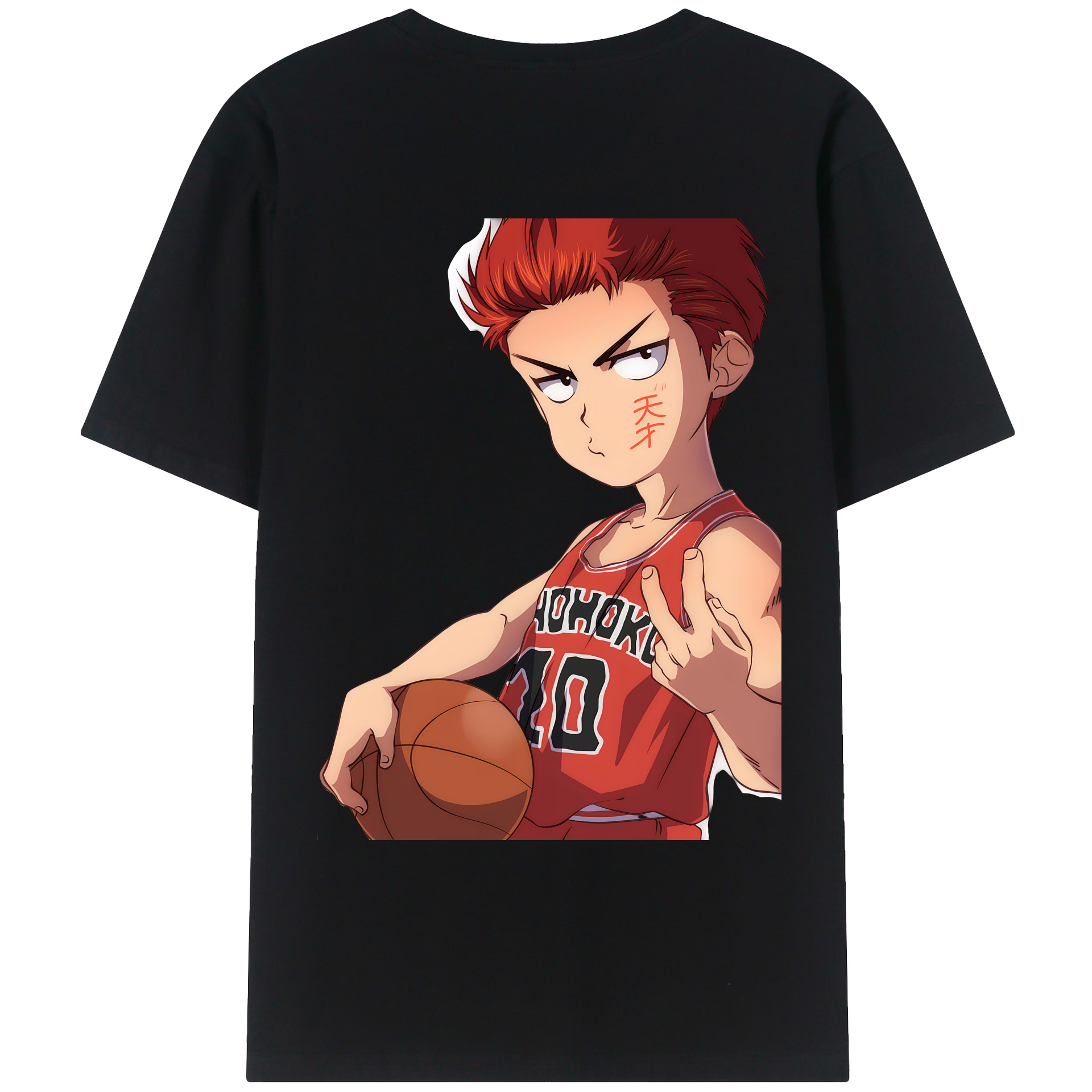 （画像用） SLAM DUNK／スラムダンク 綿100％ メンズ半袖Tシャツ（バックプリント） 通気性