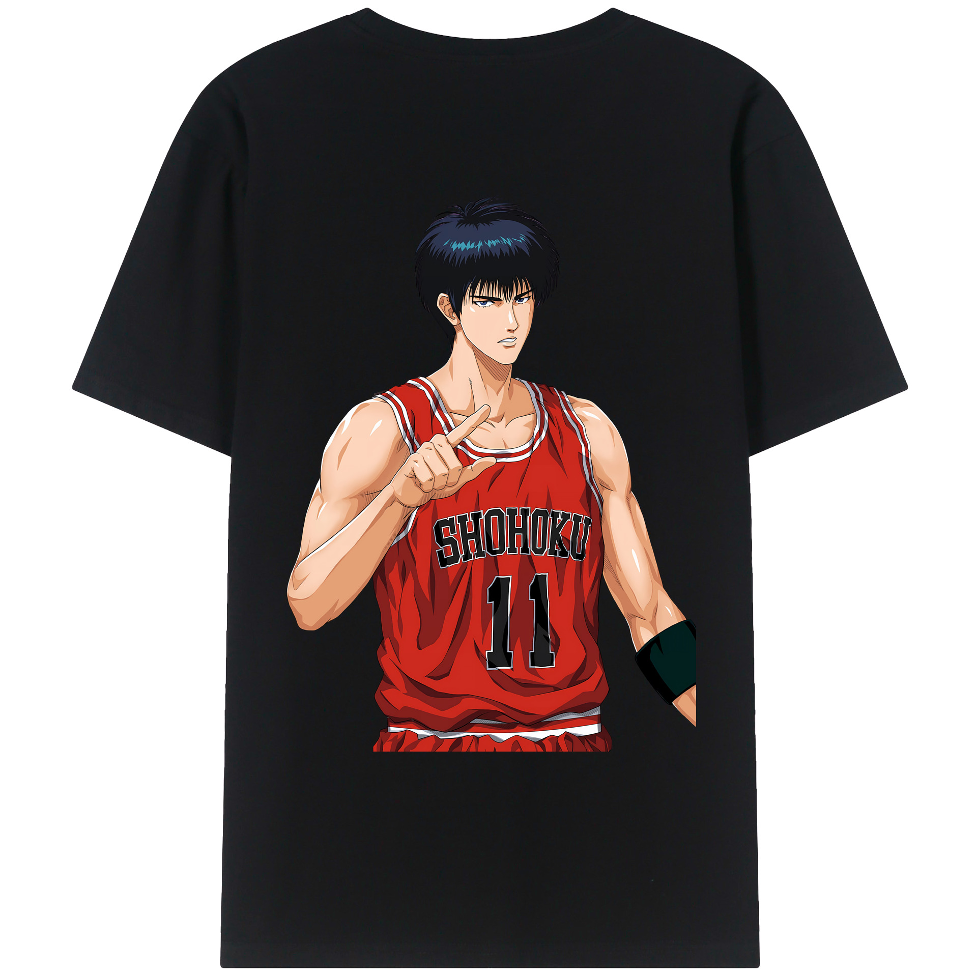 （画像用） SLAM DUNK／スラムダンク 綿100％ メンズ半袖Tシャツ（バックプリント） 通気性