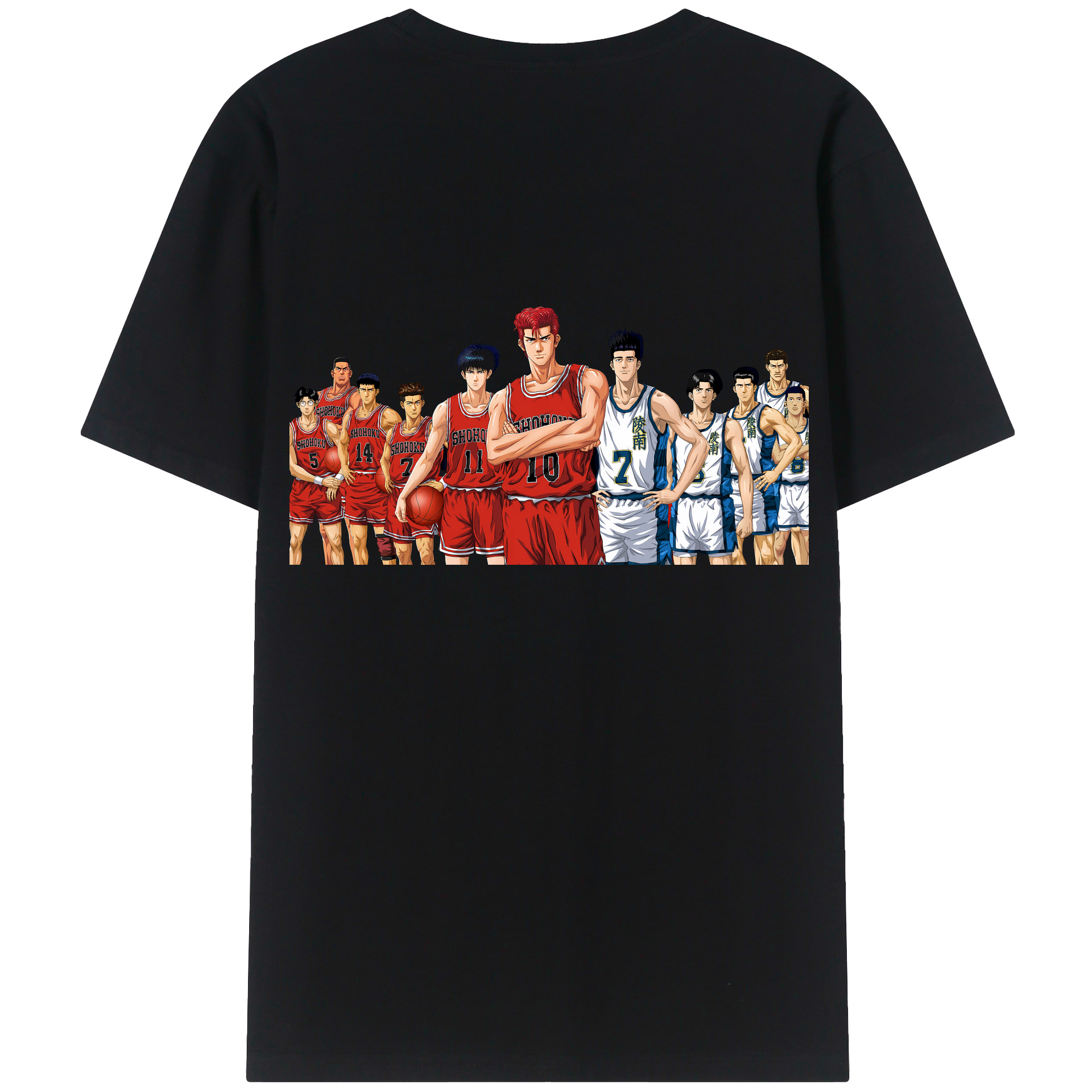 （画像用） SLAM DUNK／スラムダンク 綿100％ メンズ半袖Tシャツ（バックプリント） 通気性