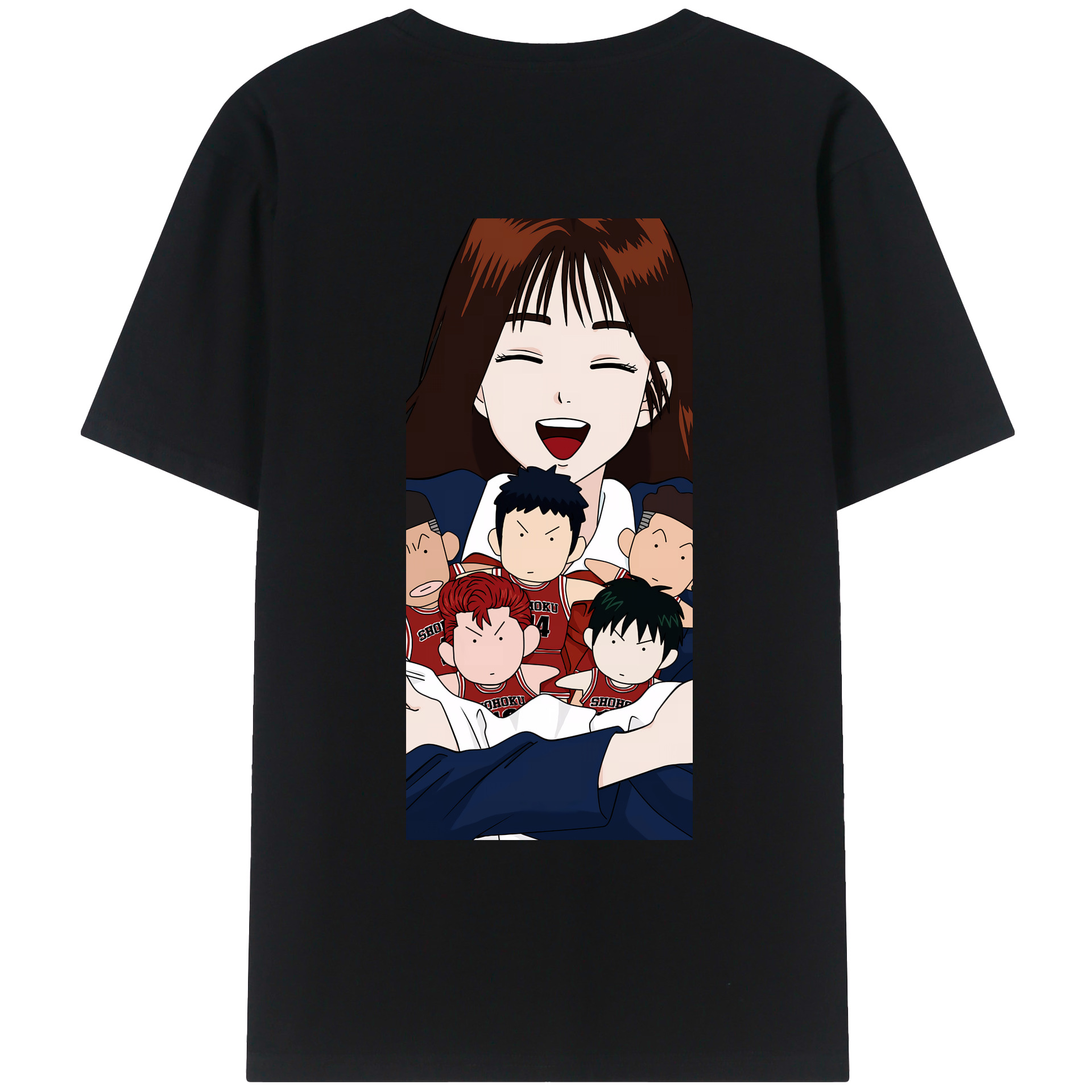 （画像用） SLAM DUNK／スラムダンク 綿100％ メンズ半袖Tシャツ（バックプリント） 通気性