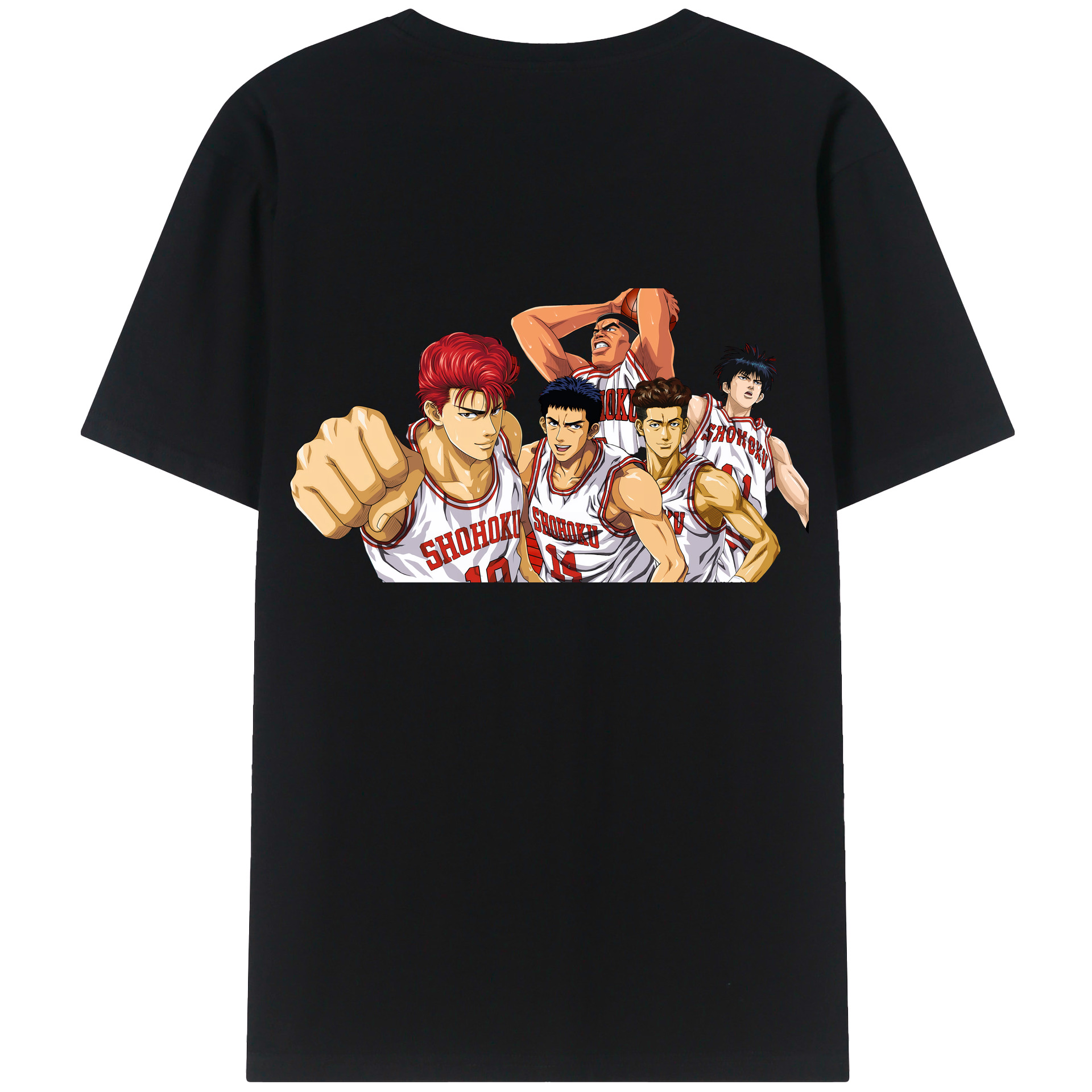 （画像用） SLAM DUNK／スラムダンク 綿100％ メンズ半袖Tシャツ（バックプリント） 通気性