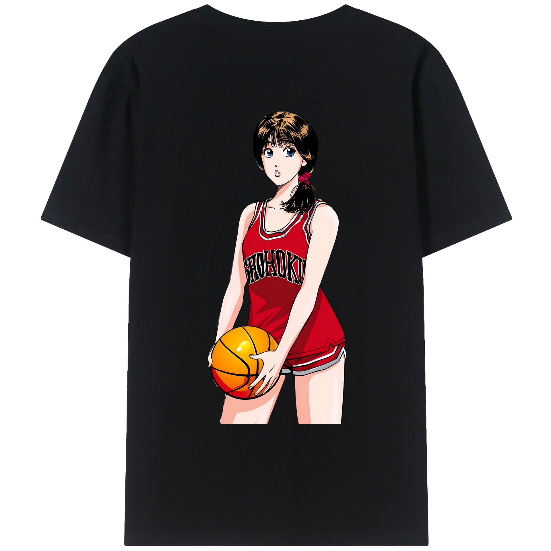 （画像用） SLAM DUNK／スラムダンク 綿100％ メンズ半袖Tシャツ（バックプリント） 通気性