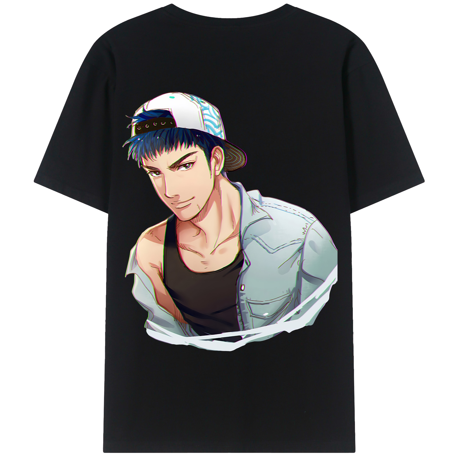 （画像用） SLAM DUNK／スラムダンク 綿100％ メンズ半袖Tシャツ（バックプリント） 通気性