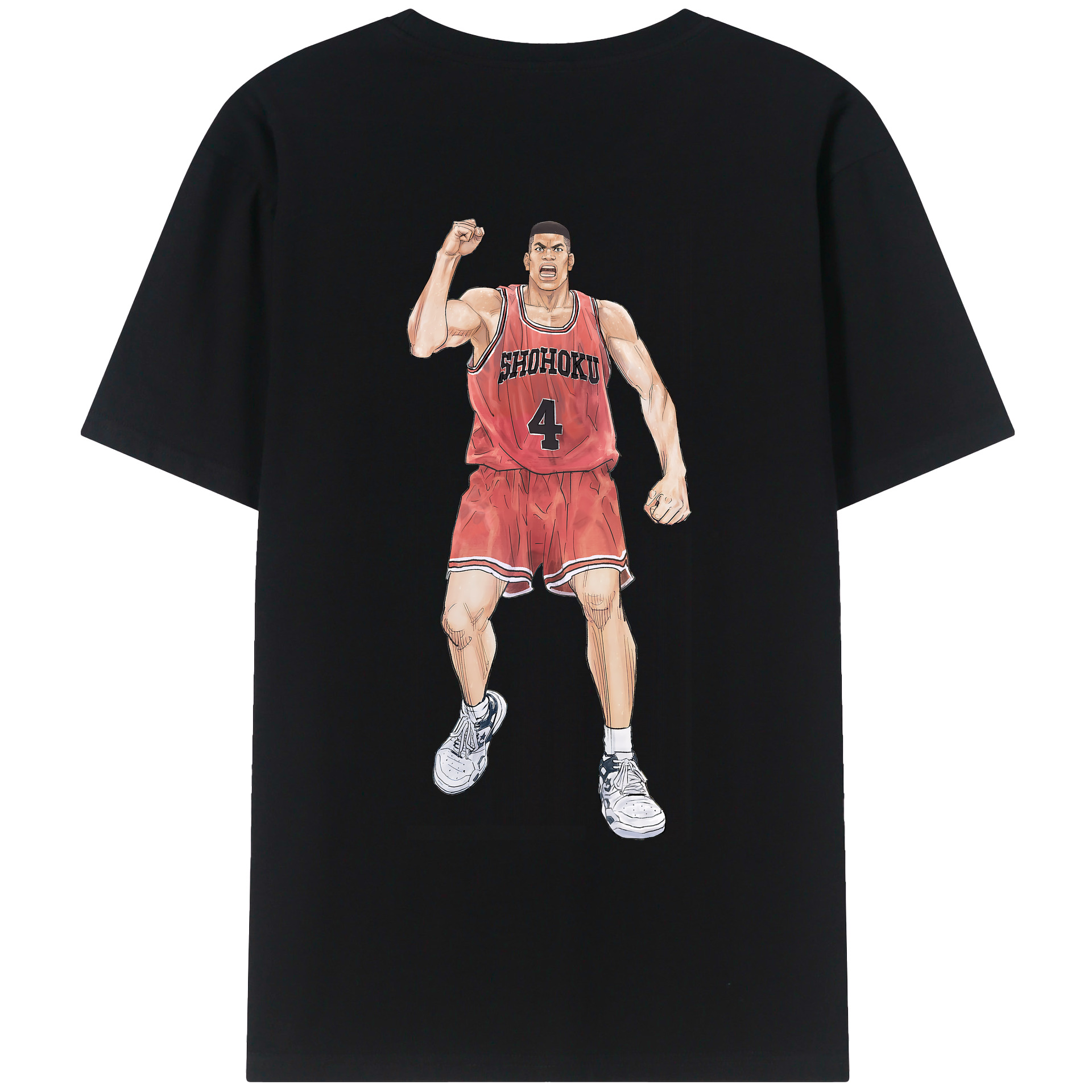 （画像用） SLAM DUNK／スラムダンク 綿100％ メンズ半袖Tシャツ（バックプリント） 通気性