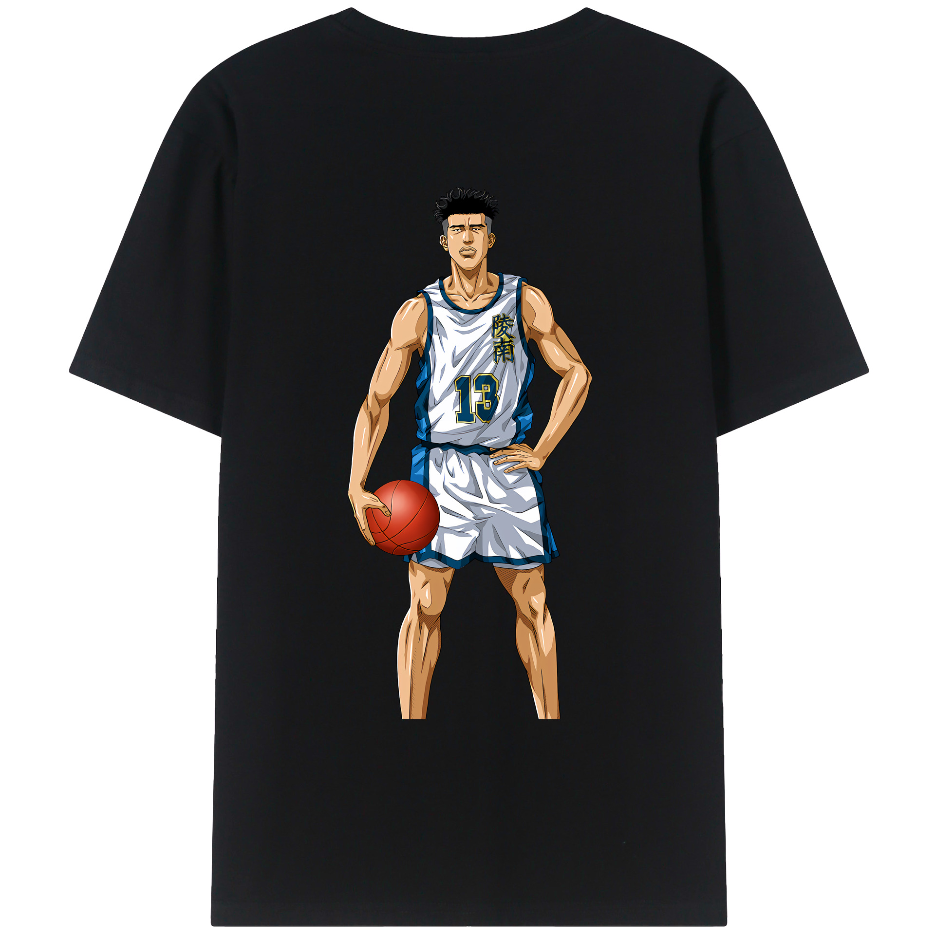 （画像用） SLAM DUNK／スラムダンク 綿100％ メンズ半袖Tシャツ（バックプリント） 通気性