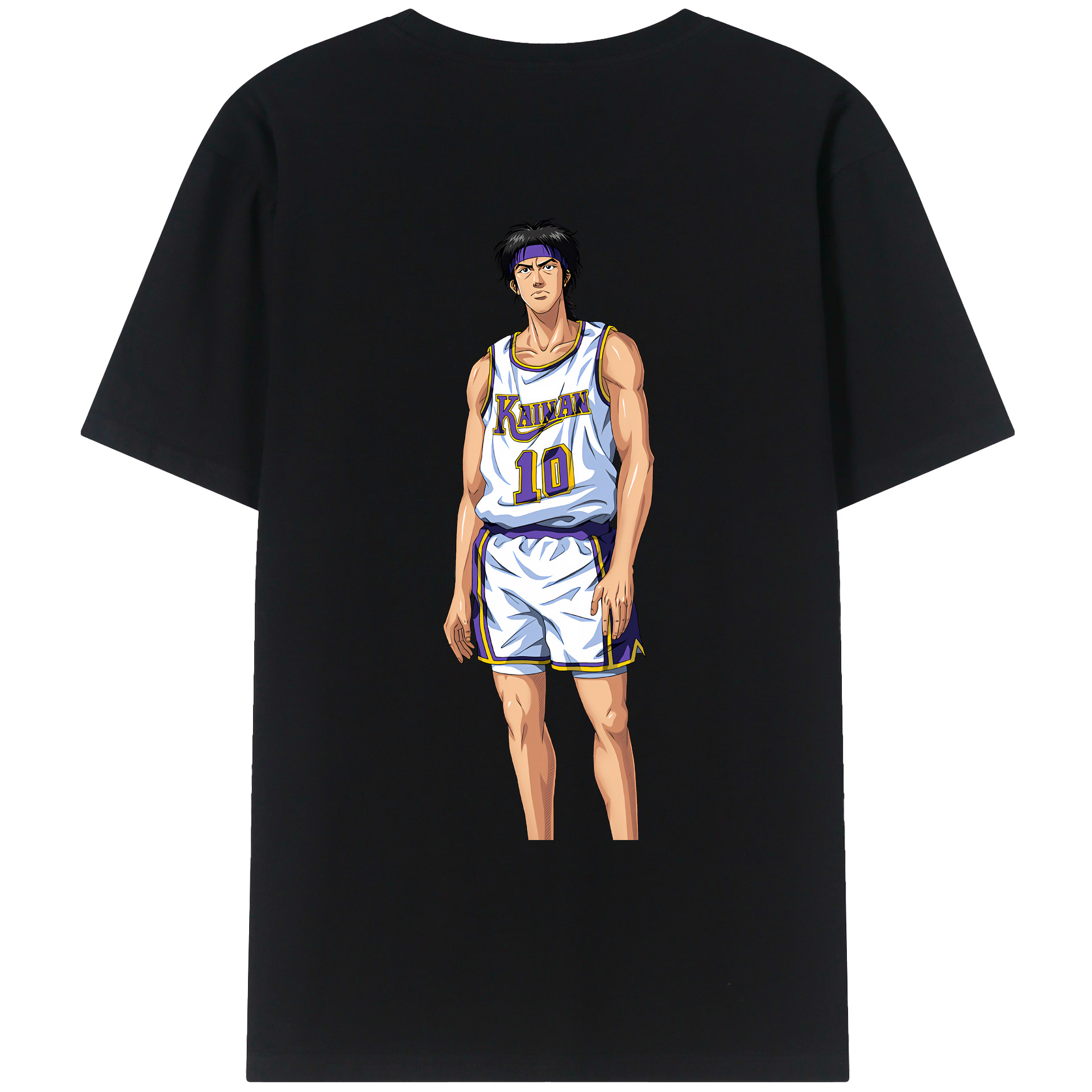 （画像用） SLAM DUNK／スラムダンク 綿100％ メンズ半袖Tシャツ（バックプリント） 通気性