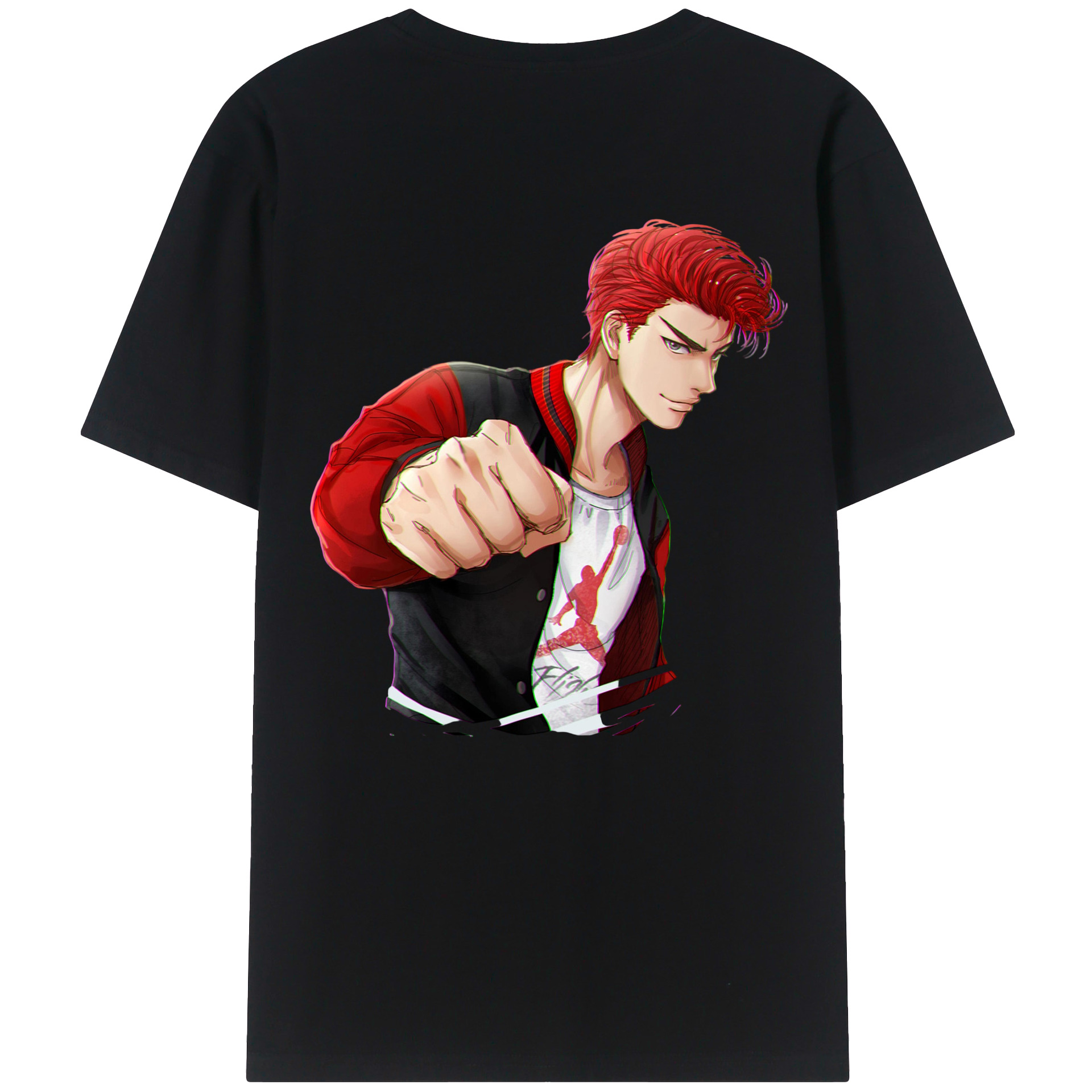 （画像用） SLAM DUNK／スラムダンク 綿100％ メンズ半袖Tシャツ（バックプリント） 通気性