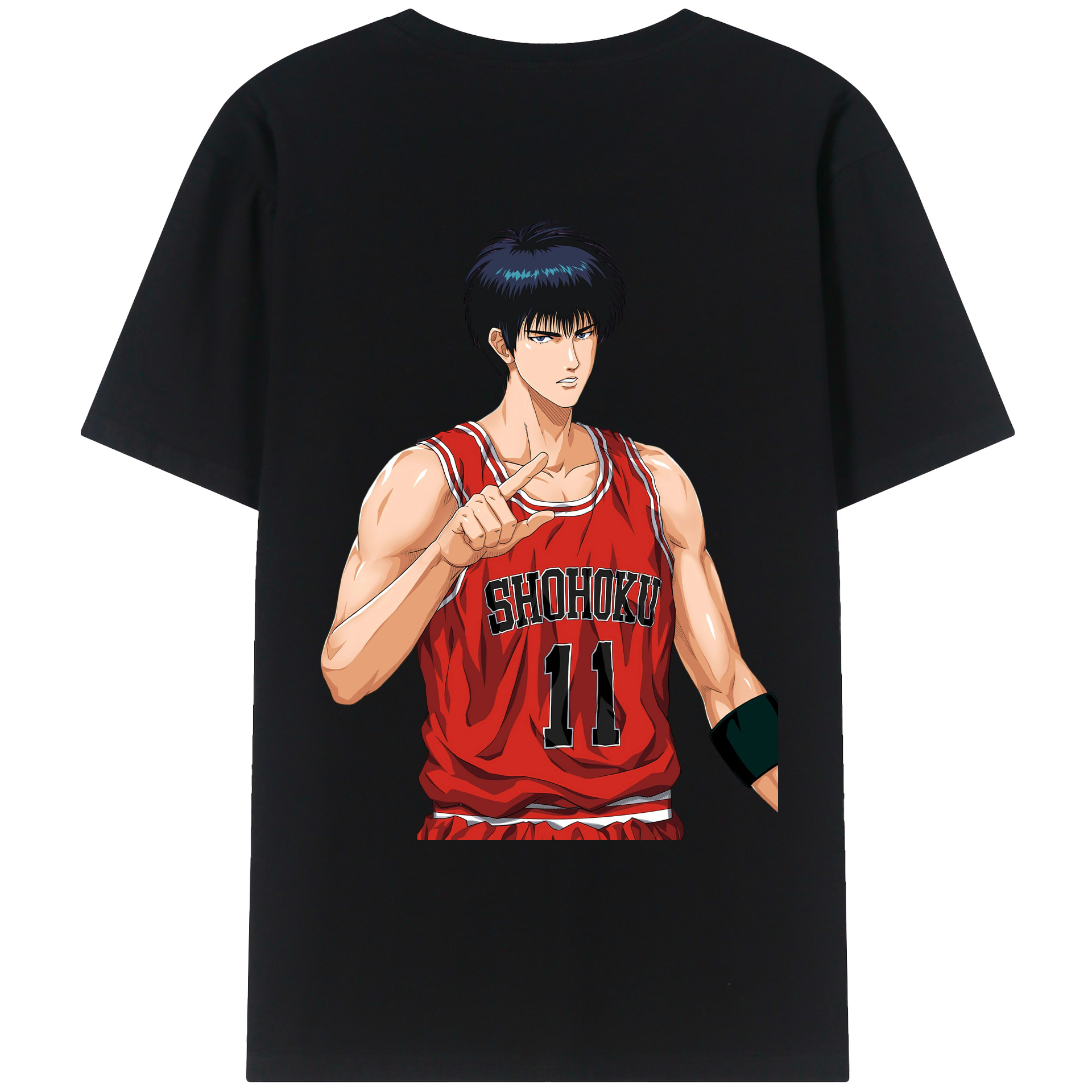 （画像用） SLAM DUNK／スラムダンク 綿100％ メンズ半袖Tシャツ（バックプリント） 通気性