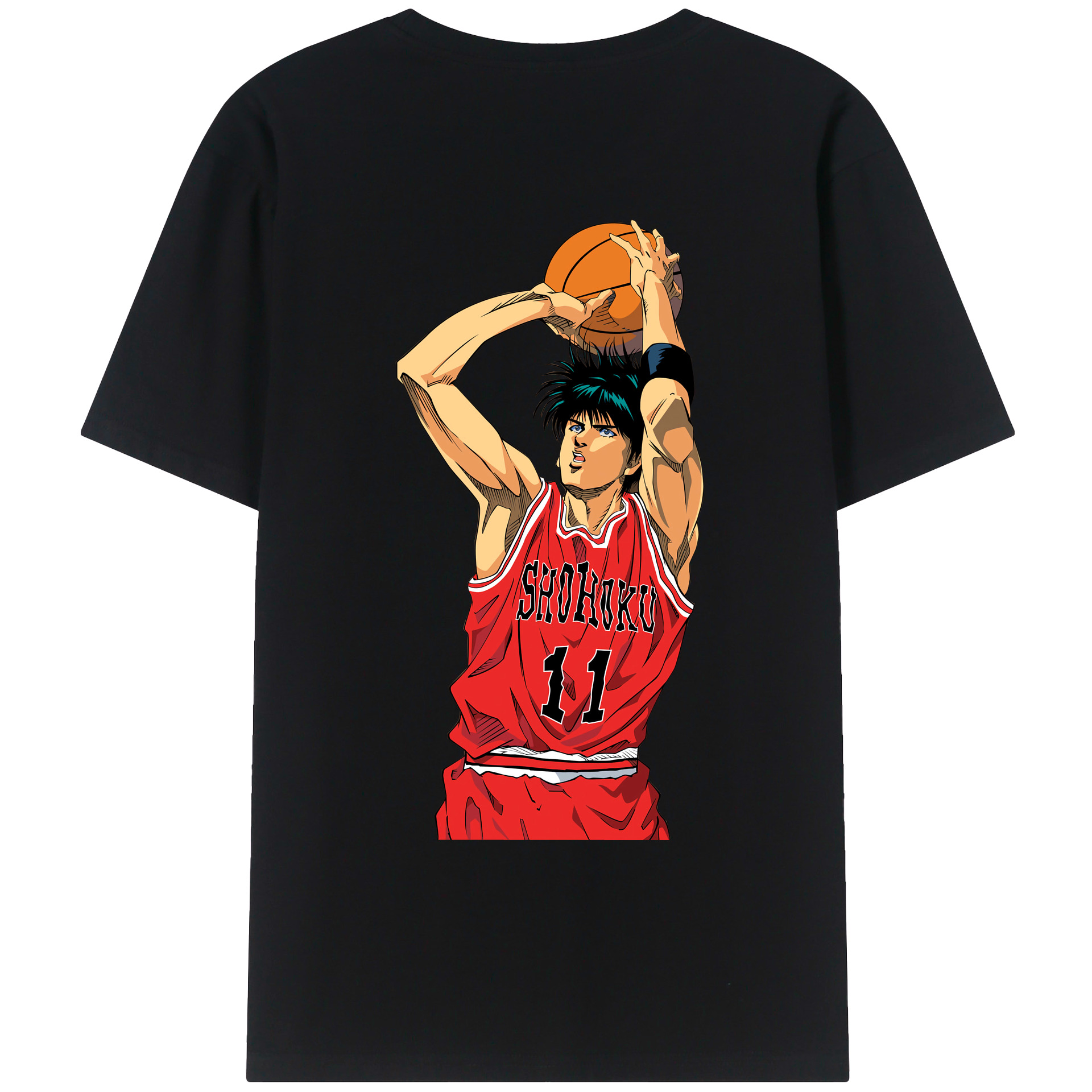 （画像用） SLAM DUNK／スラムダンク 綿100％ メンズ半袖Tシャツ（バックプリント） 通気性