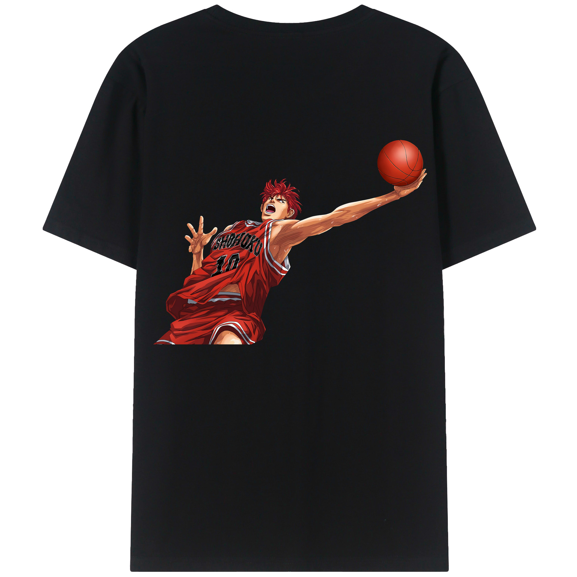 （画像用） SLAM DUNK／スラムダンク 綿100％ メンズ半袖Tシャツ（バックプリント） 通気性