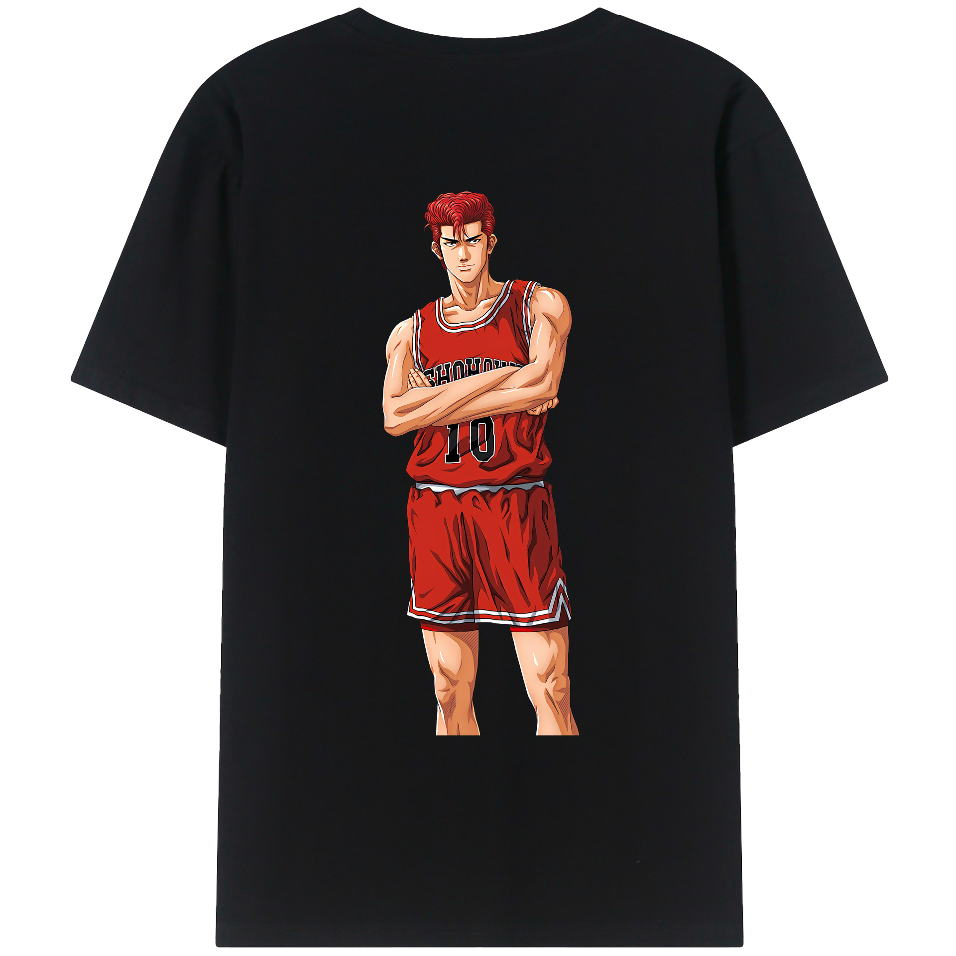 （画像用） SLAM DUNK／スラムダンク 綿100％ メンズ半袖Tシャツ（バックプリント） 通気性