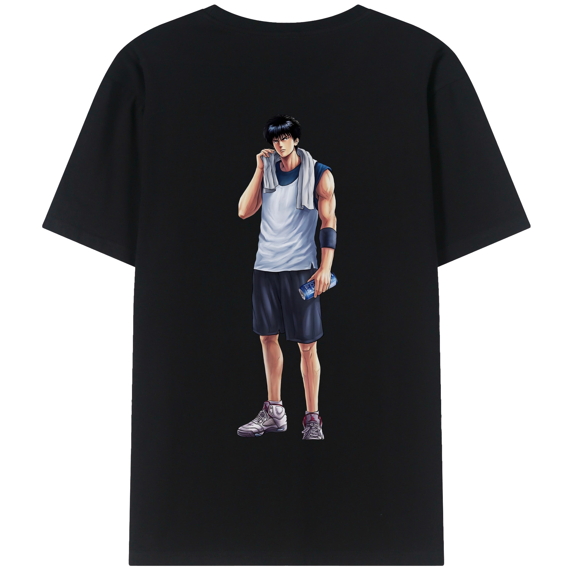 （画像用） SLAM DUNK／スラムダンク 綿100％ メンズ半袖Tシャツ（バックプリント） 通気性