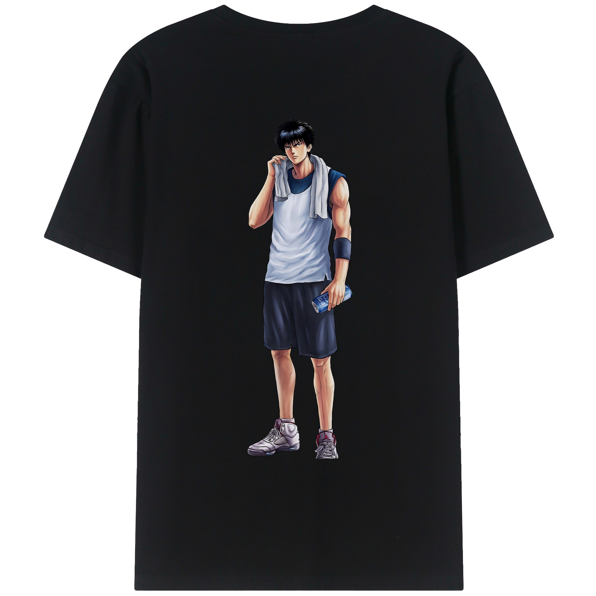 （画像用） SLAM DUNK／スラムダンク 綿100％ メンズ半袖Tシャツ（バックプリント） 通気性