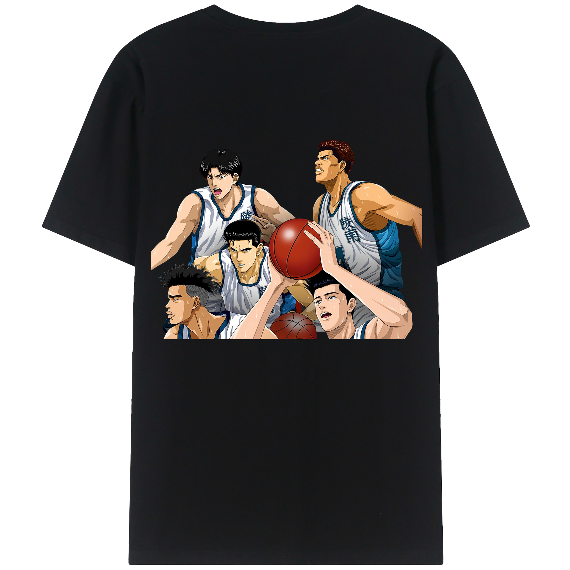 （画像用） SLAM DUNK／スラムダンク 綿100％ メンズ半袖Tシャツ（バックプリント） 通気性
